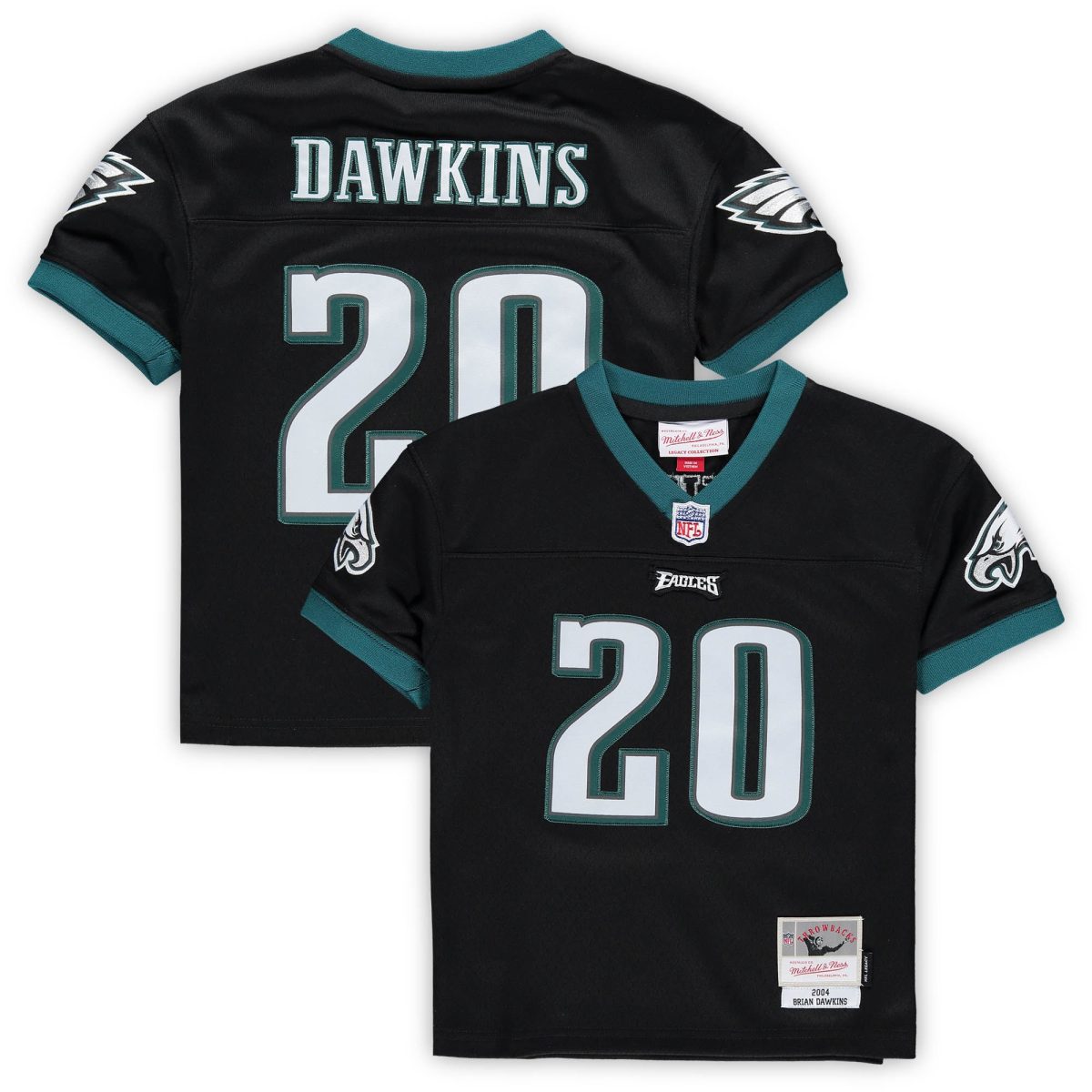 infant mitchell  ness brian dawkins black philadelphia eagles 2004 retired legacy jersey | NFL Jerseys & Hats Collection at Eagles Jerseys