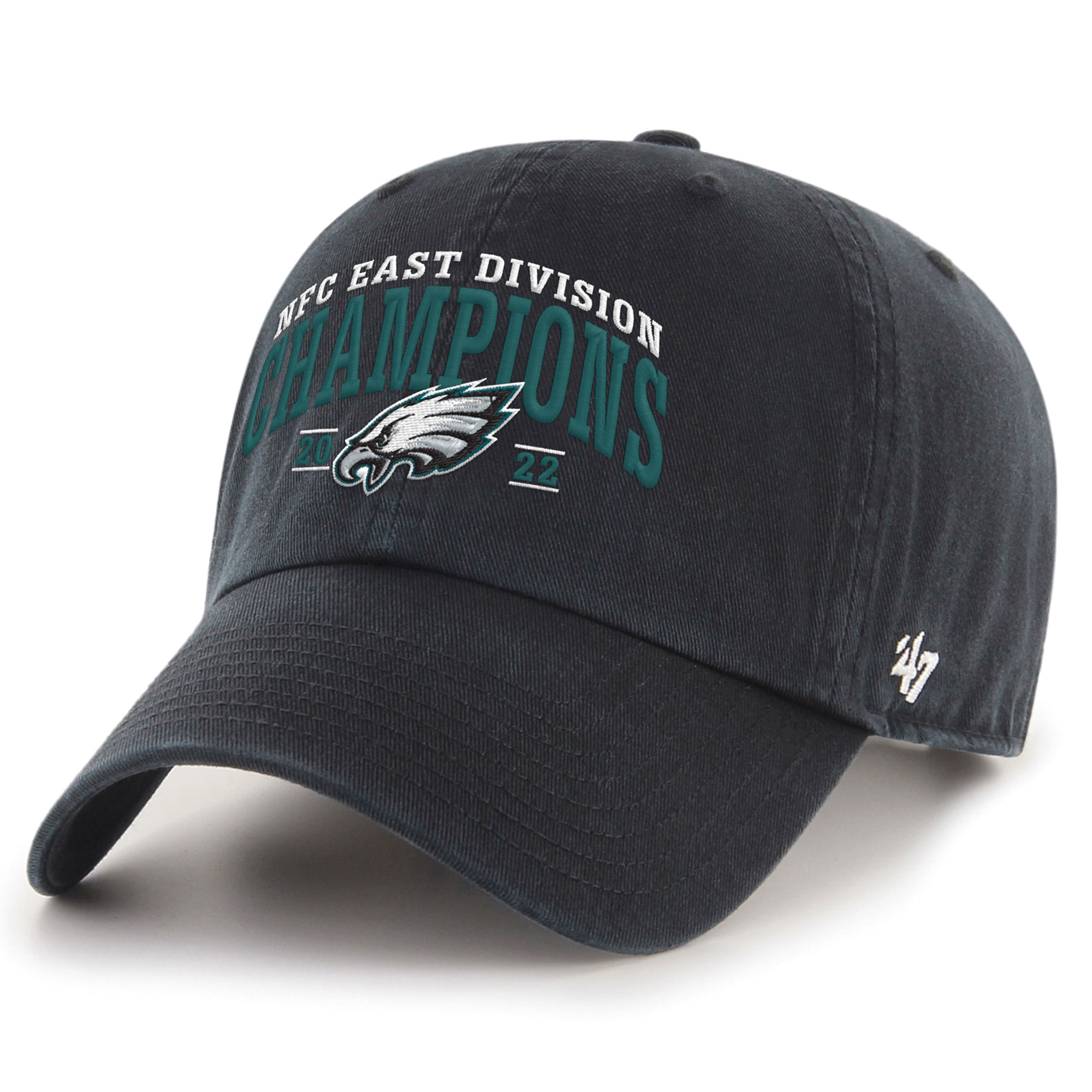 mens 47 black philadelphia eagles 2022 nfc east division champions clean up adjustable hat | NFL Jerseys & Hats Collection at Eagles Jerseys