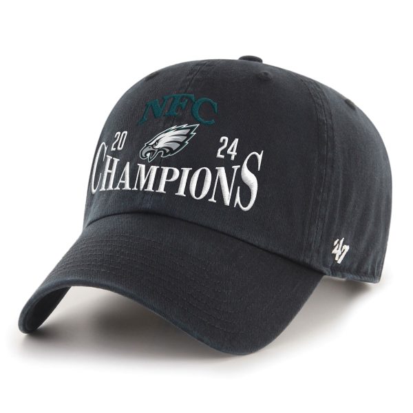 mens 47 black philadelphia eagles 2024 nfc champions cleanup adjustable hat | NFL Jerseys & Hats Collection at Eagles Jerseys