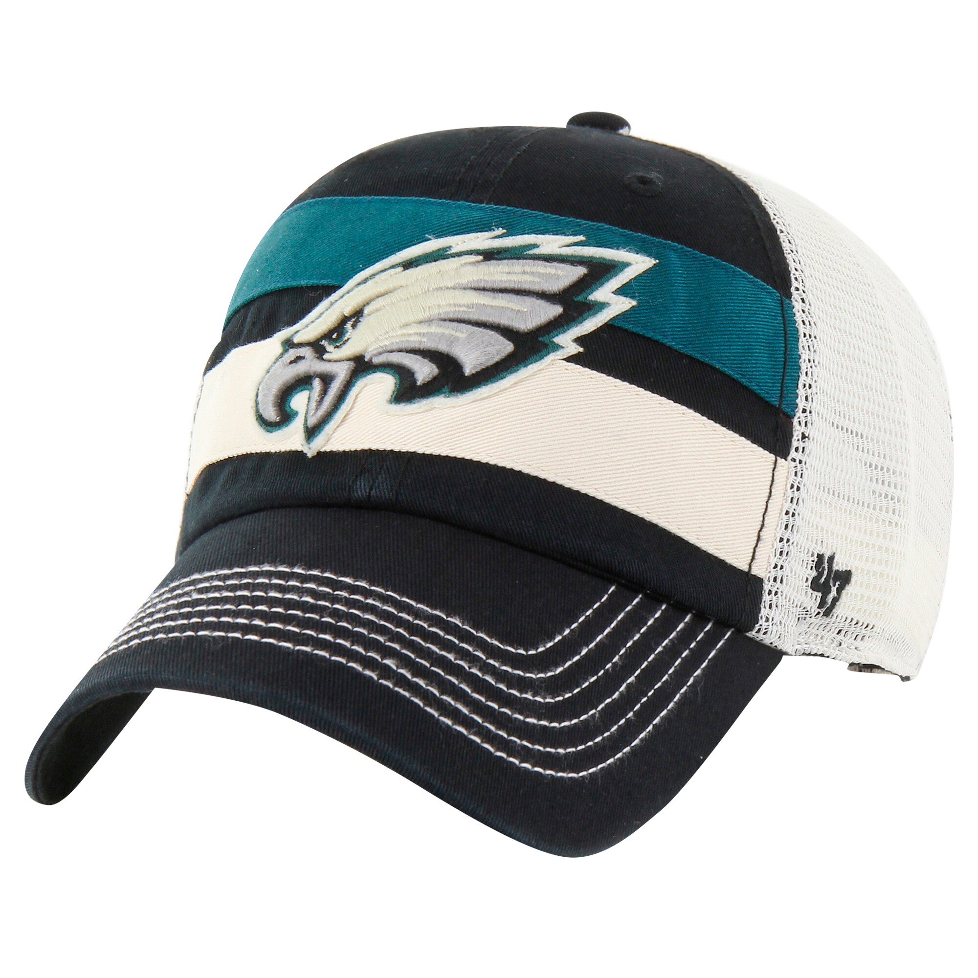mens 47 black philadelphia eagles clubhouse boon clean-up trucker adjustable hat | NFL Jerseys & Hats Collection at Eagles Jerseys