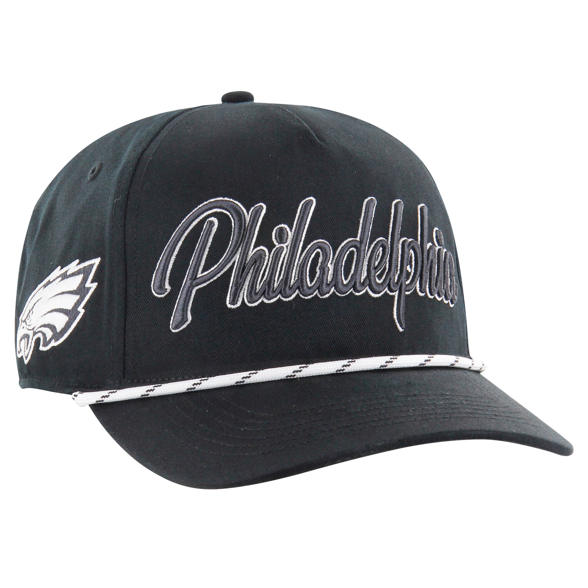 mens 47 black philadelphia eagles overhand speckle hitch adjustable hat | NFL Jerseys & Hats Collection at Eagles Jerseys