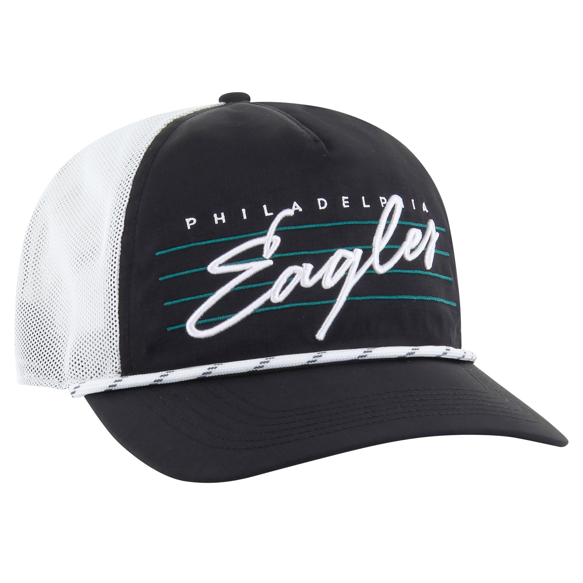 mens 47 blackwhite philadelphia eagles downburst relaxed hitch trucker adjustable hat | NFL Jerseys & Hats Collection at Eagles Jerseys