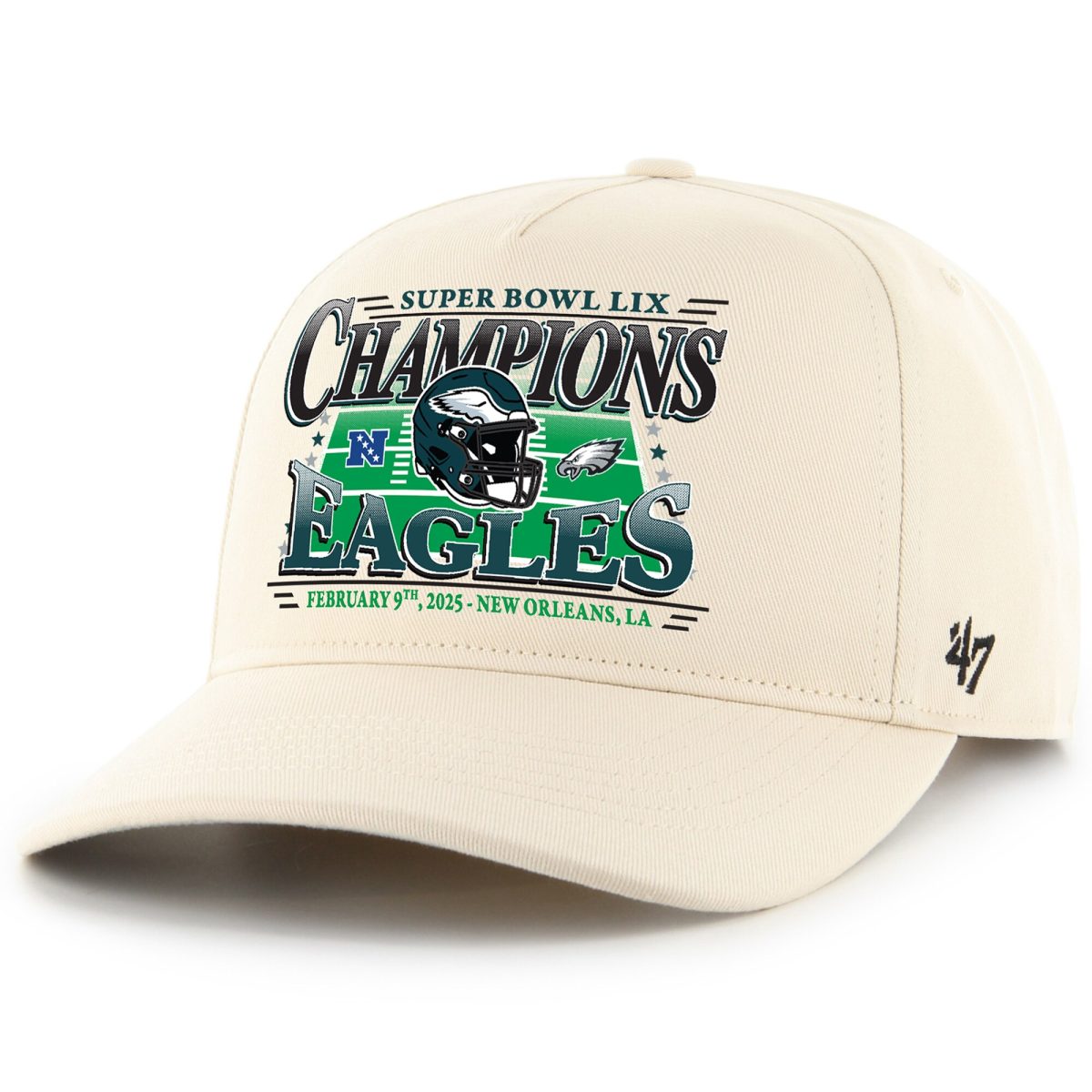 mens 47 natural philadelphia eagles super bowl lix champions hitch adjustable hat | NFL Jerseys & Hats Collection at Eagles Jerseys