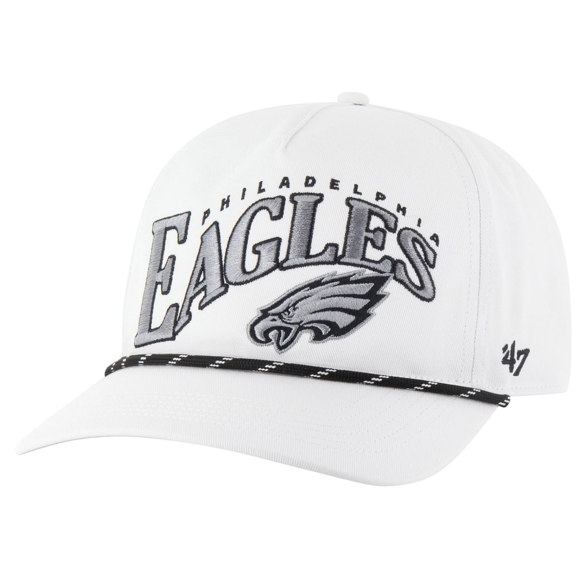 mens 47 white philadelphia eagles wave speckle hitch rope adjustable hat | NFL Jerseys & Hats Collection at Eagles Jerseys