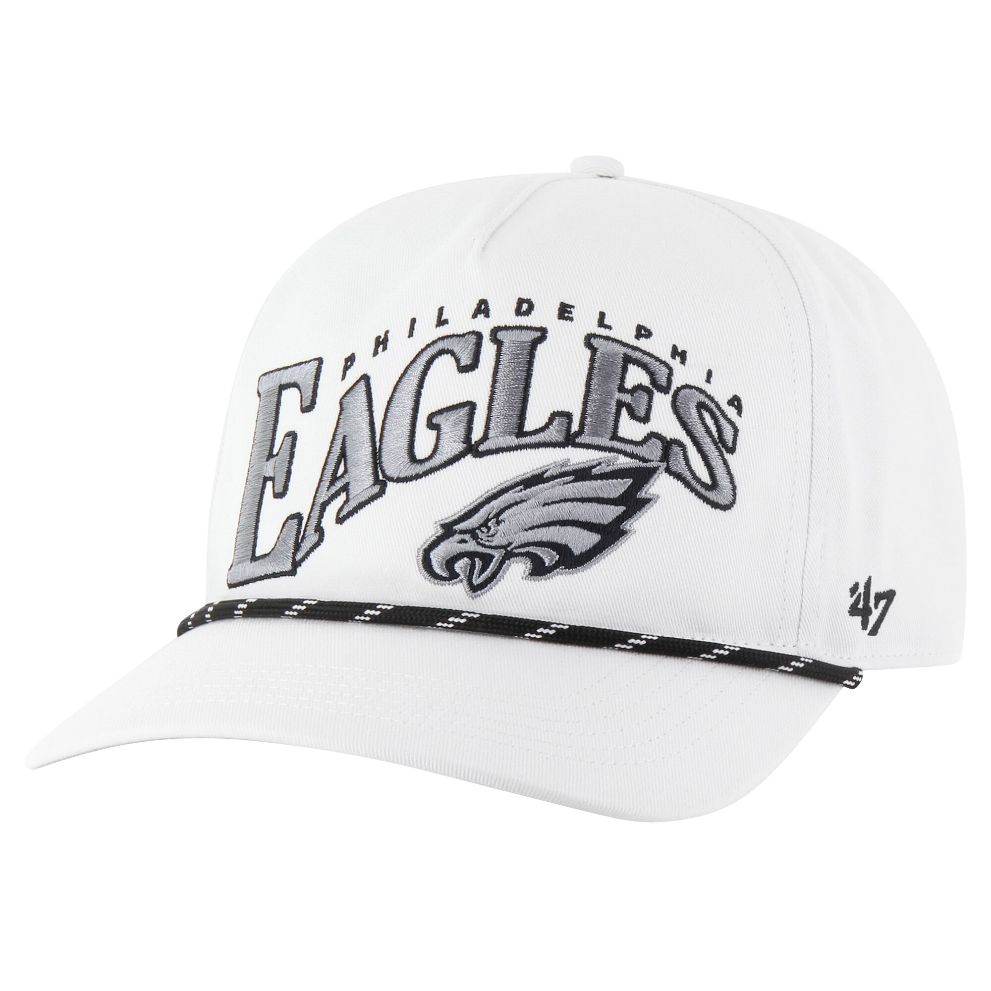 mens 47 white philadelphia eagles wave speckle hitch rope adjustable hat | NFL Jerseys & Hats Collection at Eagles Jerseys