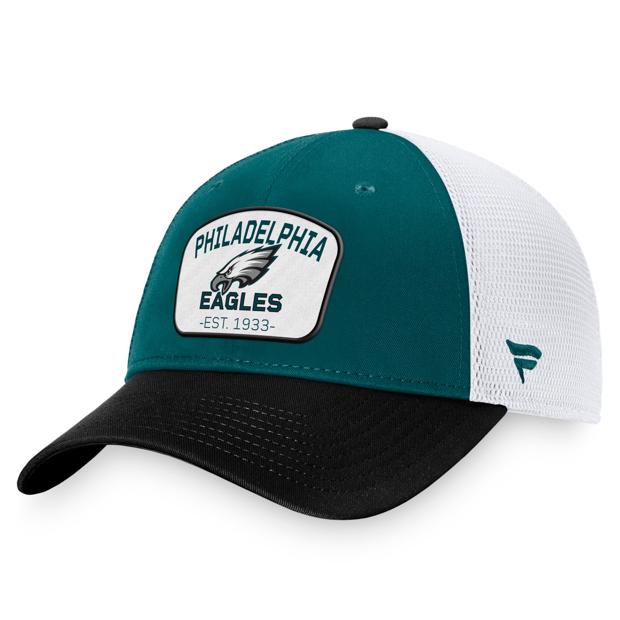 mens fanatics midnight greenwhite philadelphia eagles fundamentals two-tone trucker adjustable hat | NFL Jerseys & Hats Collection at Eagles Jerseys