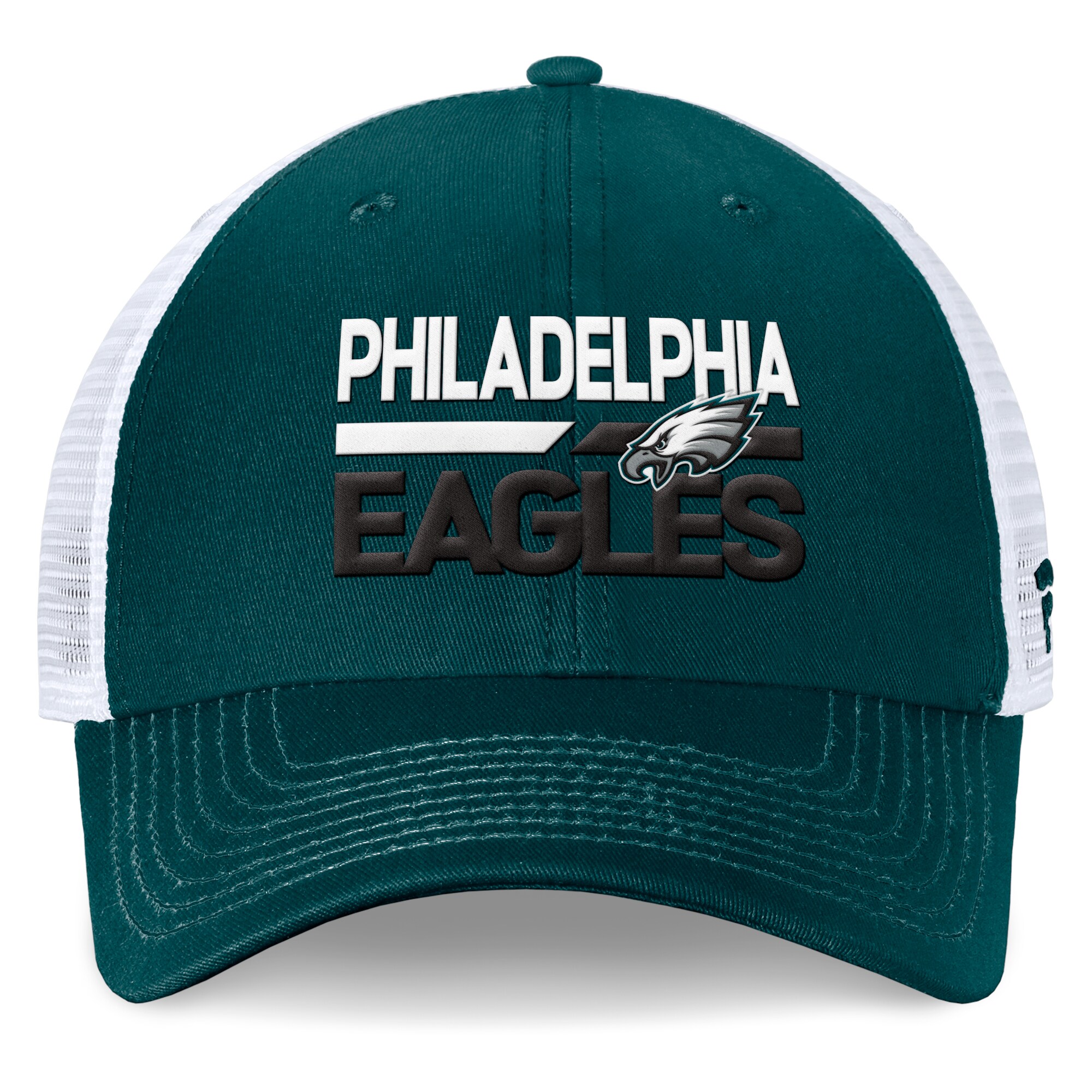mens fanatics midnight greenwhite philadelphia eagles upper trucker adjustable hat | NFL Jerseys & Hats Collection at Eagles Jerseys