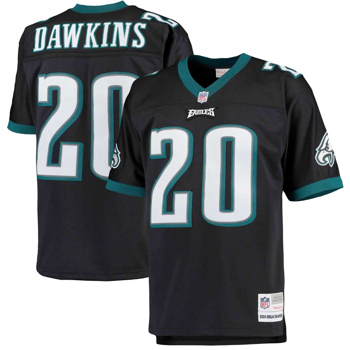 mens mitchell  ness brian dawkins black philadelphia eagles big  tall 2004 retired player replica jersey | NFL Jerseys & Hats Collection at Eagles Jerseys