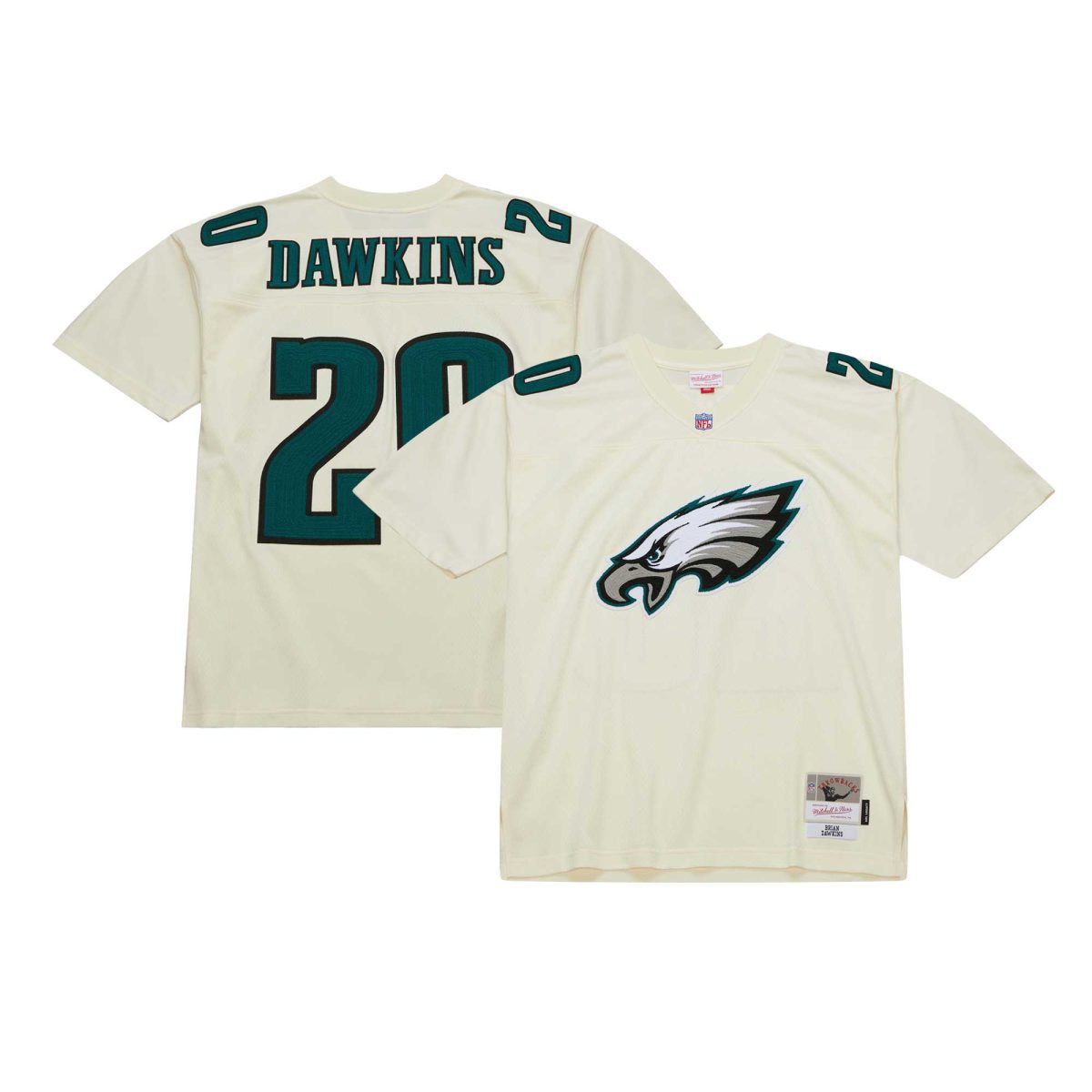 mens mitchell  ness brian dawkins cream philadelphia eagles chainstitch legacy jersey | NFL Jerseys & Hats Collection at Eagles Jerseys