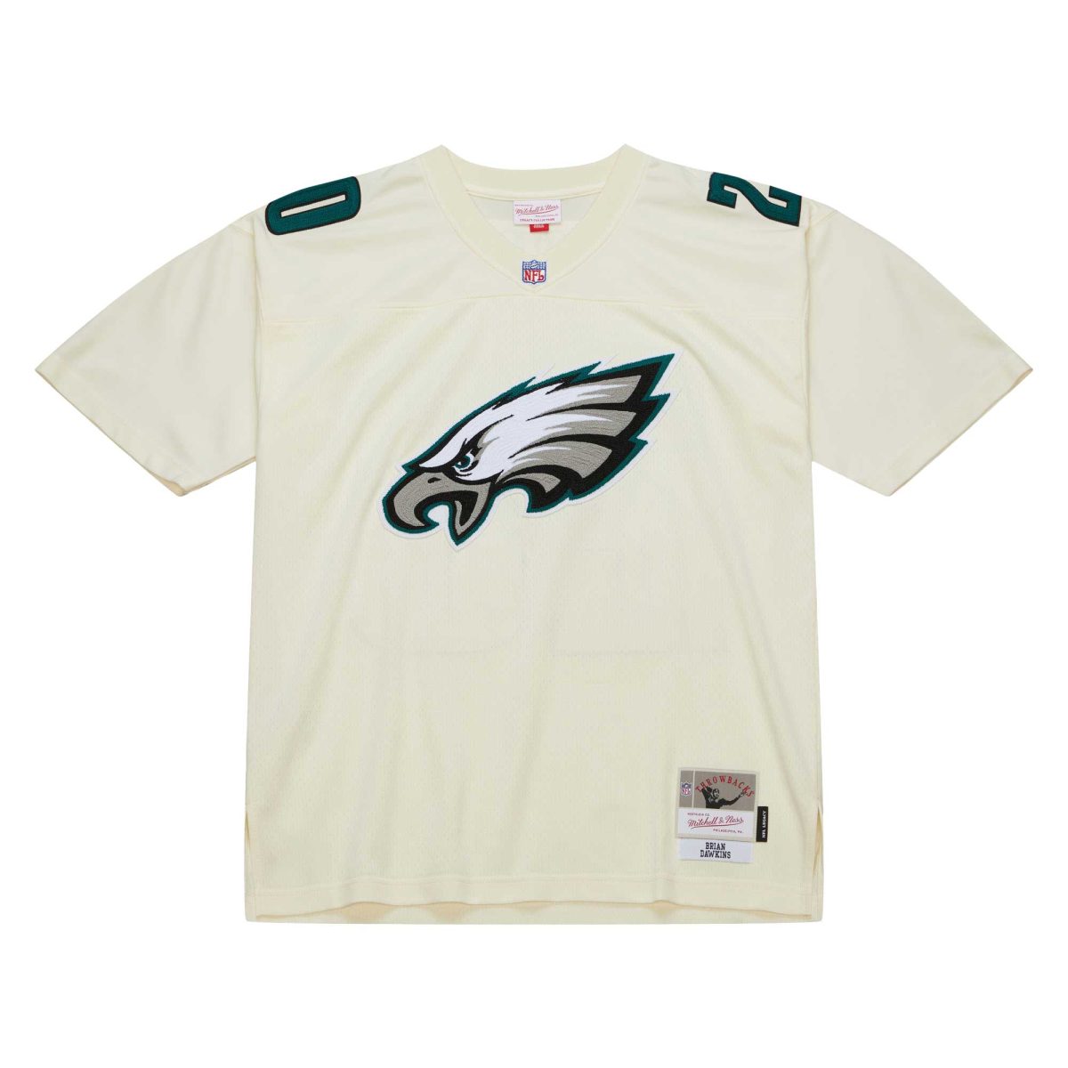 mens mitchell  ness brian dawkins cream philadelphia eagles chainstitch legacy jersey | NFL Jerseys & Hats Collection at Eagles Jerseys