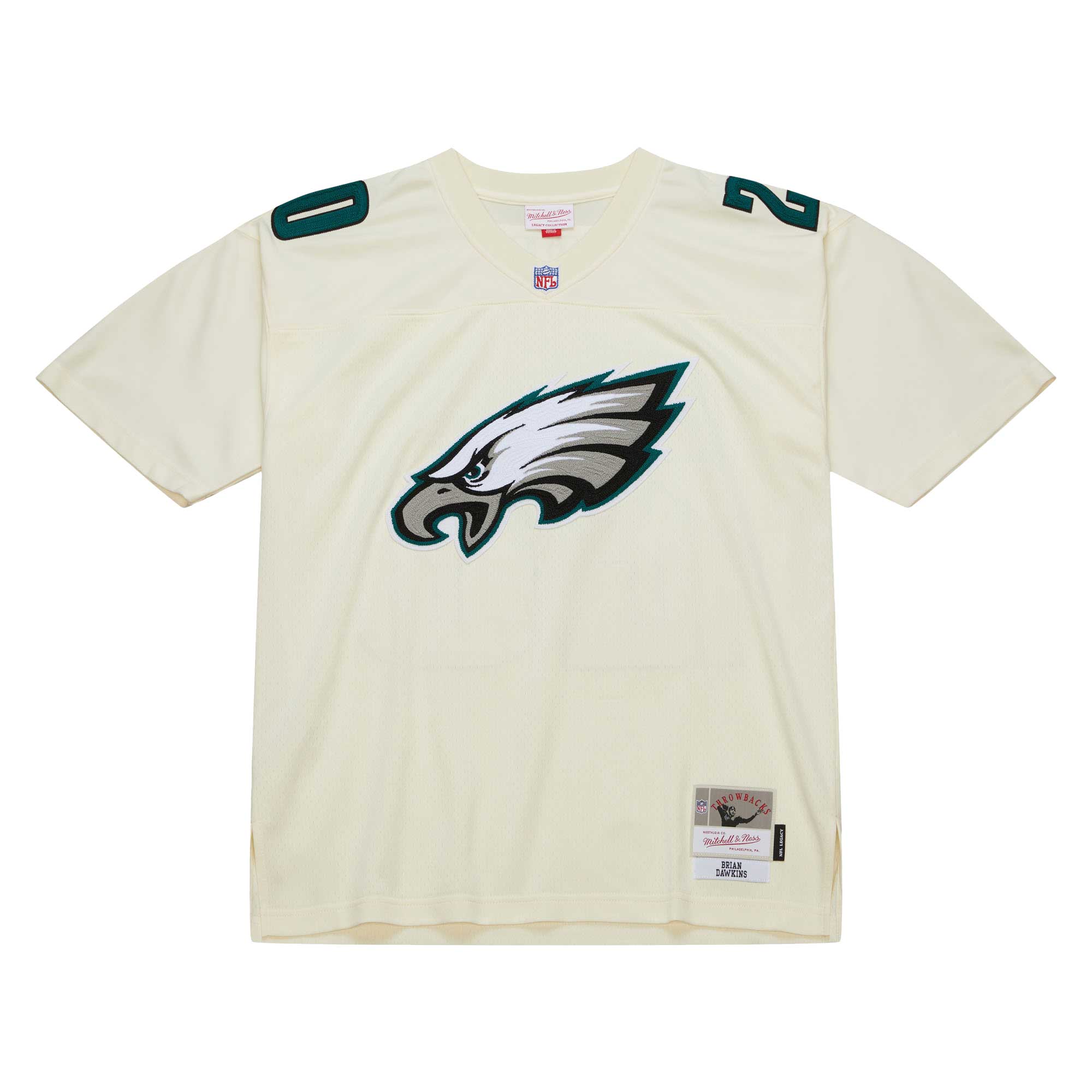mens mitchell  ness brian dawkins cream philadelphia eagles chainstitch legacy jersey | NFL Jerseys & Hats Collection at Eagles Jerseys