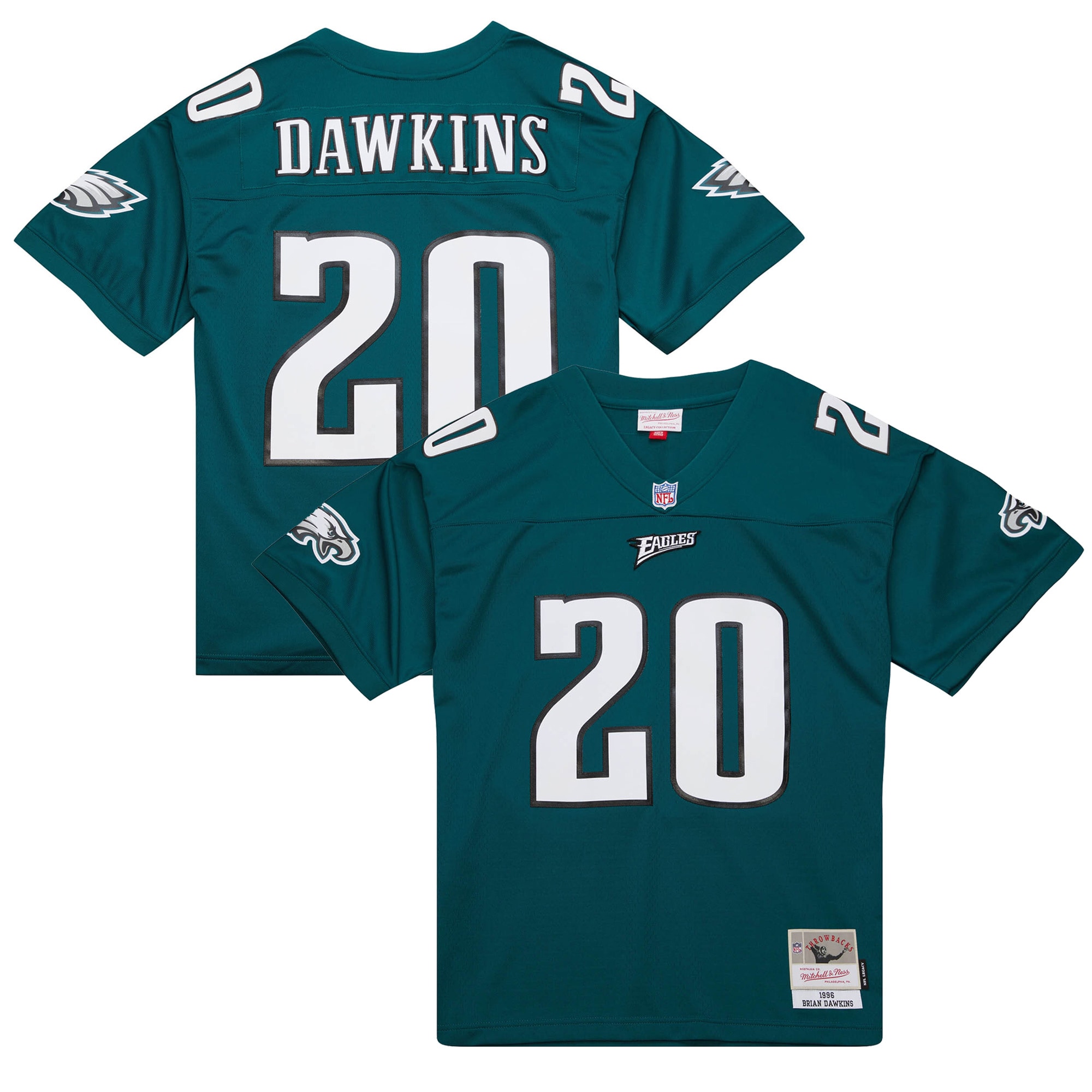 mens mitchell  ness brian dawkins green philadelphia eagles legacy replica jersey | NFL Jerseys & Hats Collection at Eagles Jerseys