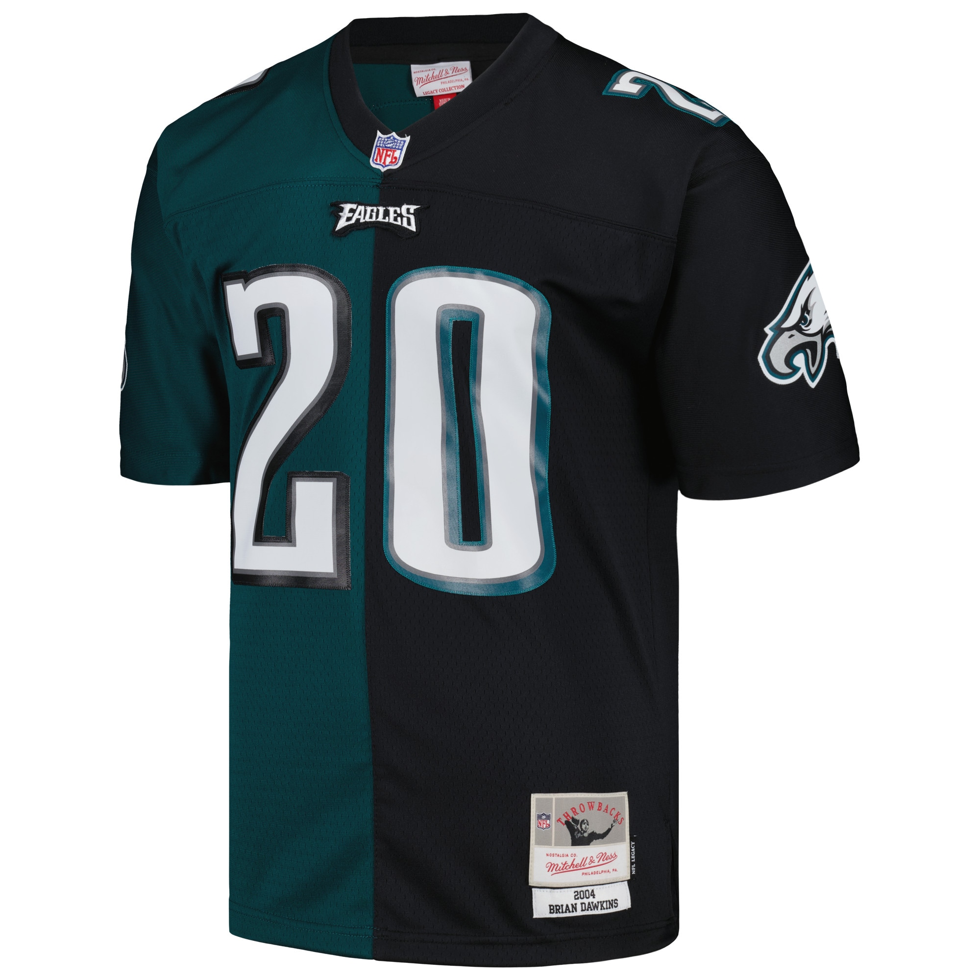 mens mitchell  ness brian dawkins midnight greenblack philadelphia eagles 2004 split legacy replica jersey | NFL Jerseys & Hats Collection at Eagles Jerseys
