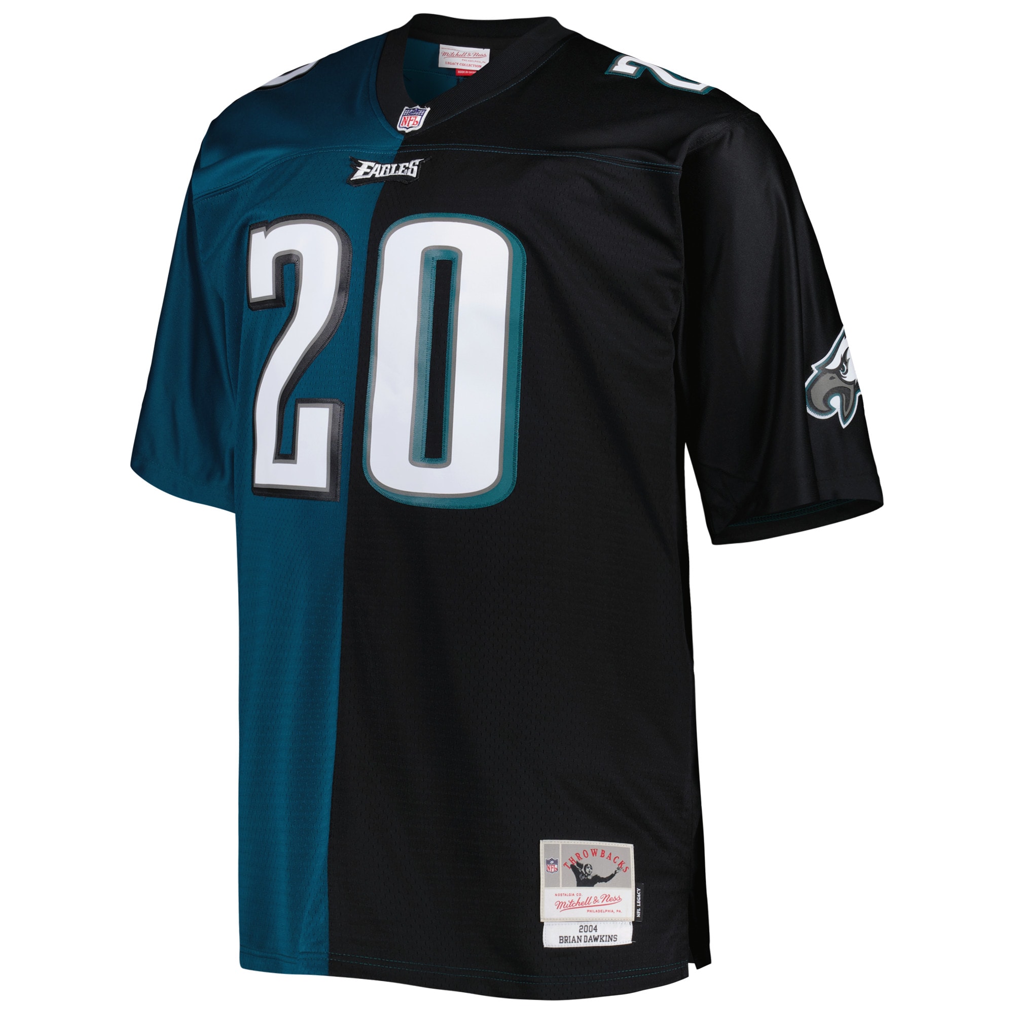 mens mitchell  ness brian dawkins midnight greenblack philadelphia eagles big  tall split legacy retired player replica jersey | NFL Jerseys & Hats Collection at Eagles Jerseys