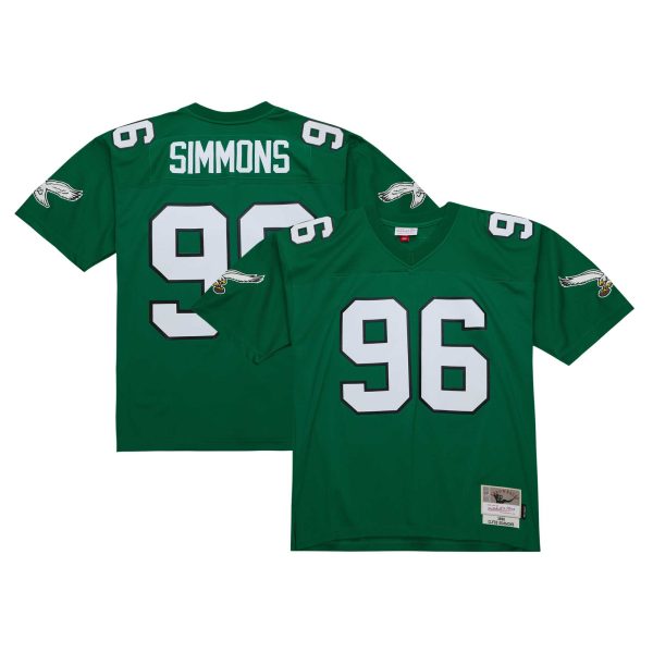 mens mitchell  ness clyde simmons kelly green philadelphia eagles legacy replica jersey | NFL Jerseys & Hats Collection at Eagles Jerseys