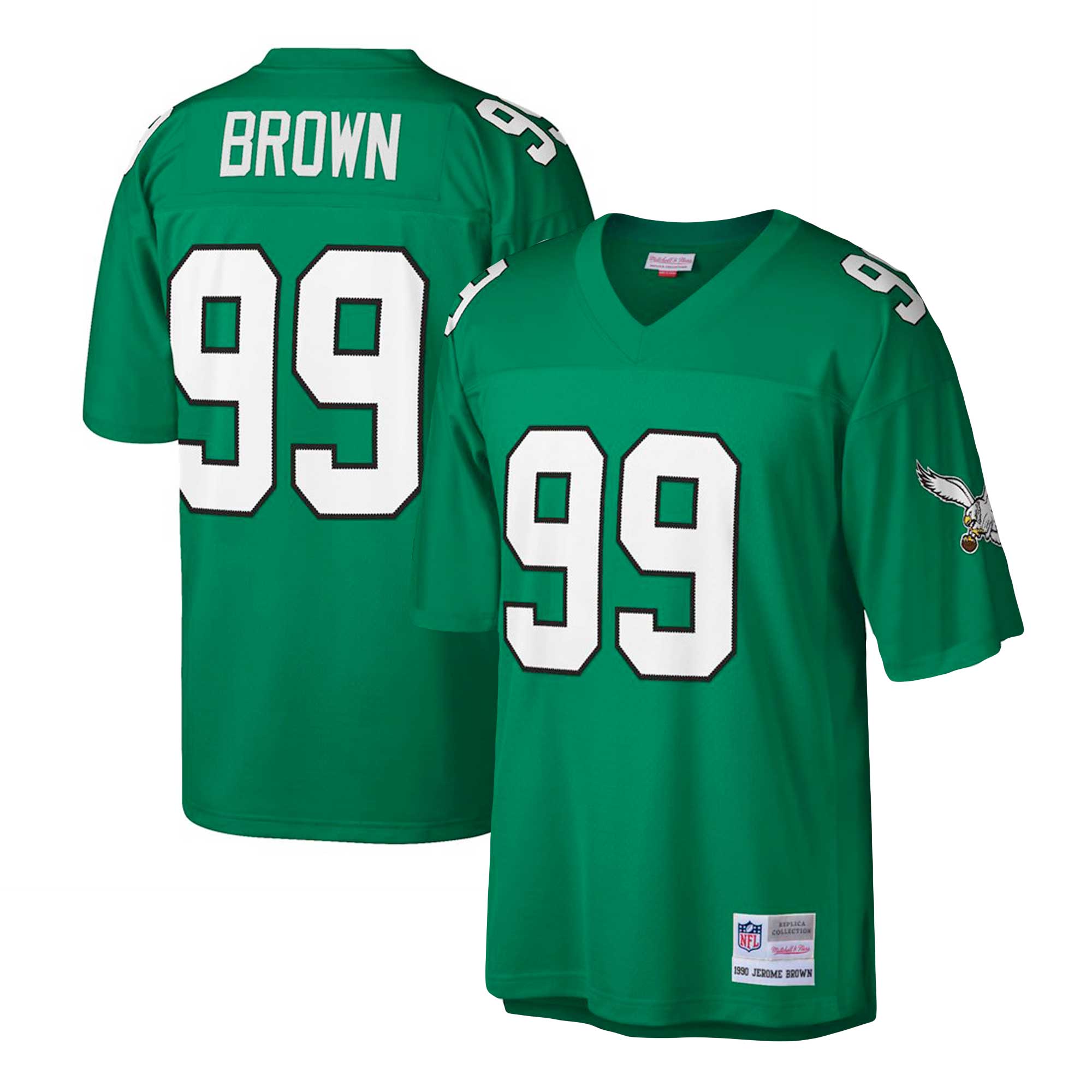 mens mitchell  ness jerome brown kelly green philadelphia eagles big  tall 1990 retired player replica jersey | NFL Jerseys & Hats Collection at Eagles Jerseys