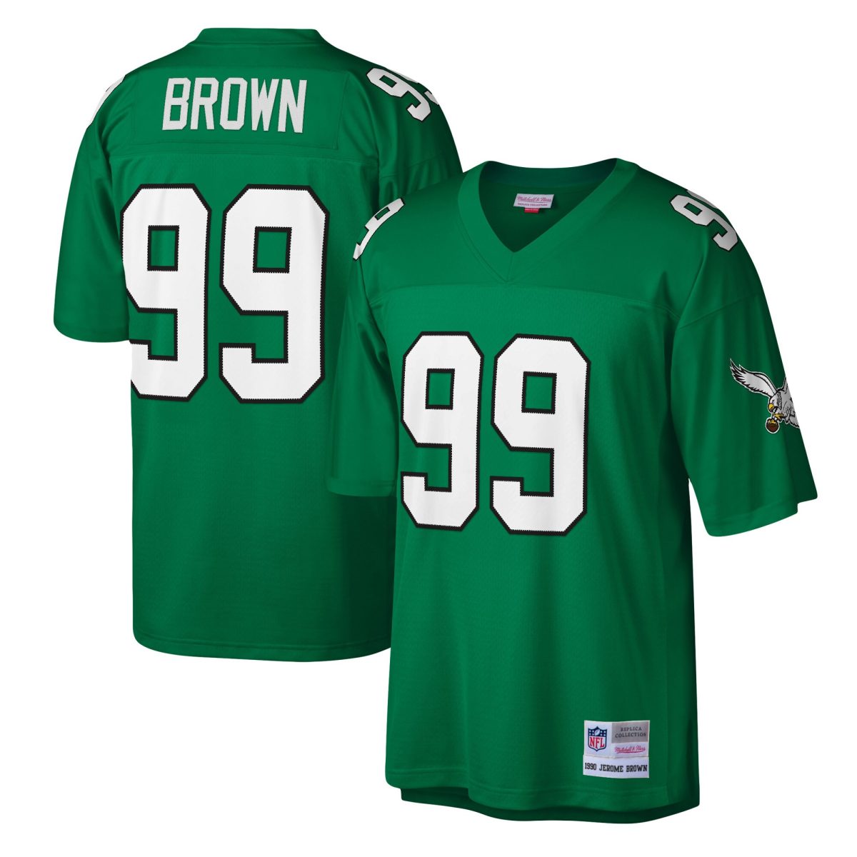 mens mitchell  ness jerome brown kelly green philadelphia eagles legacy replica jersey | NFL Jerseys & Hats Collection at Eagles Jerseys