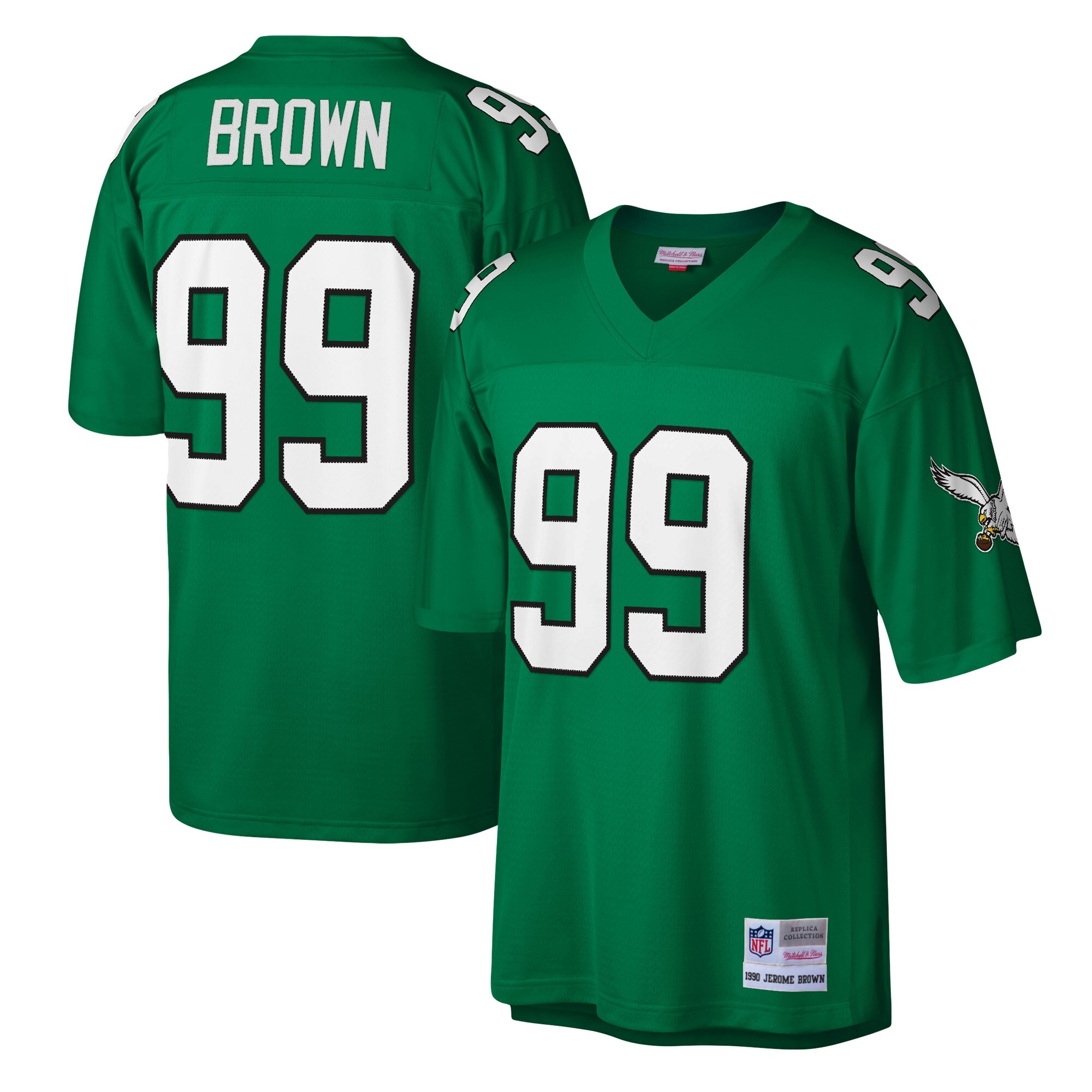mens mitchell  ness jerome brown kelly green philadelphia eagles legacy replica jersey | NFL Jerseys & Hats Collection at Eagles Jerseys