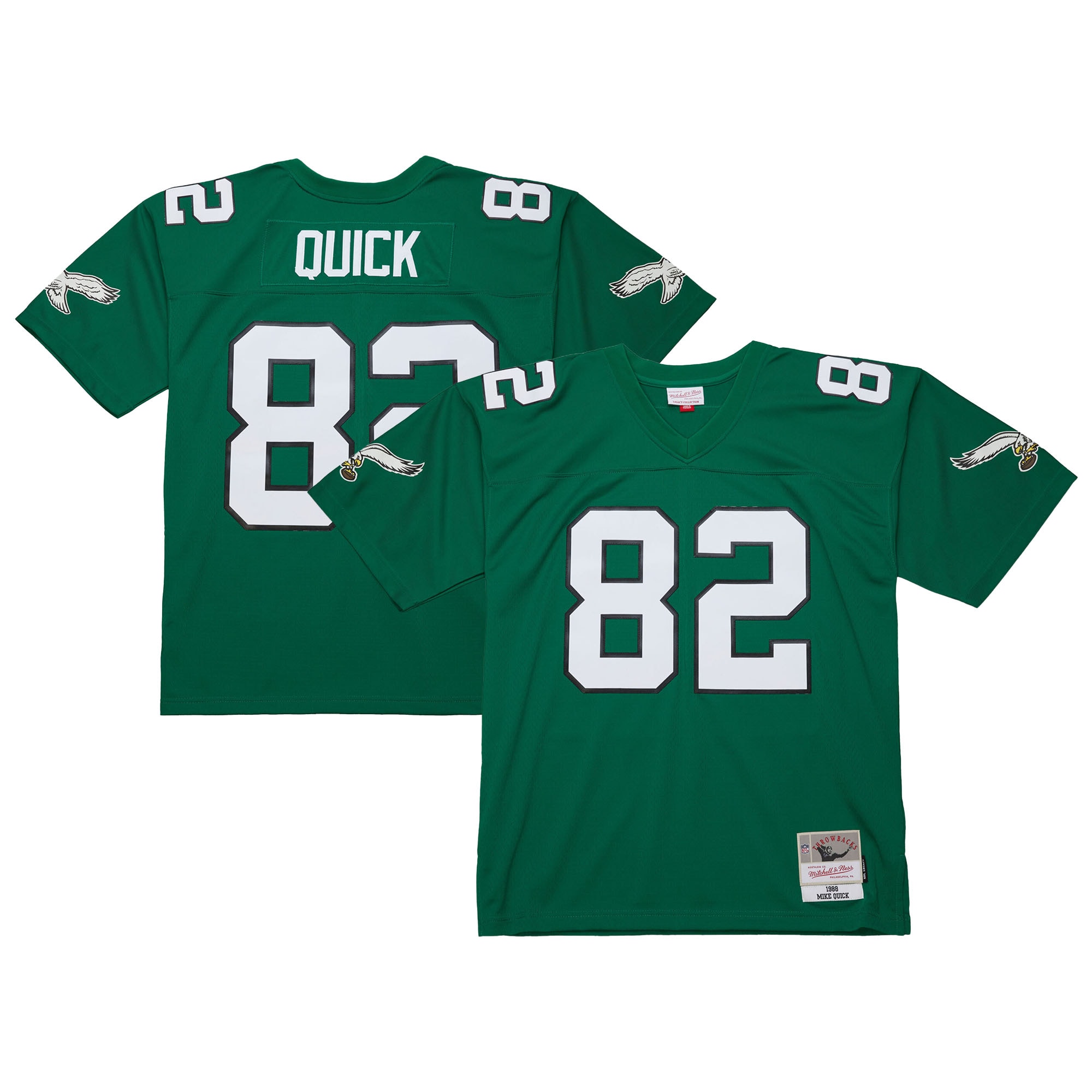 mens mitchell  ness mike quick kelly green philadelphia eagles legacy replica jersey | NFL Jerseys & Hats Collection at Eagles Jerseys