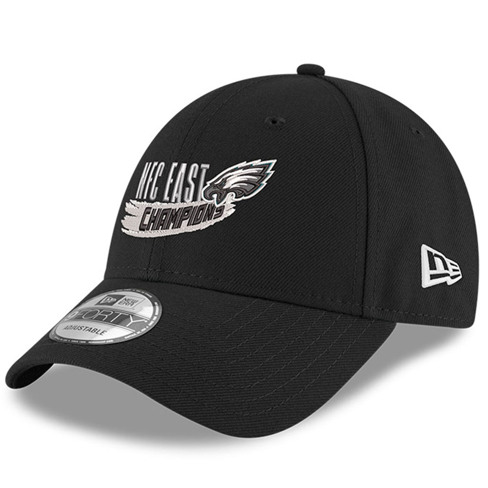 mens new era black philadelphia eagles 2022 nfc east division champions 9forty adjustable hat | NFL Jerseys & Hats Collection at Eagles Jerseys