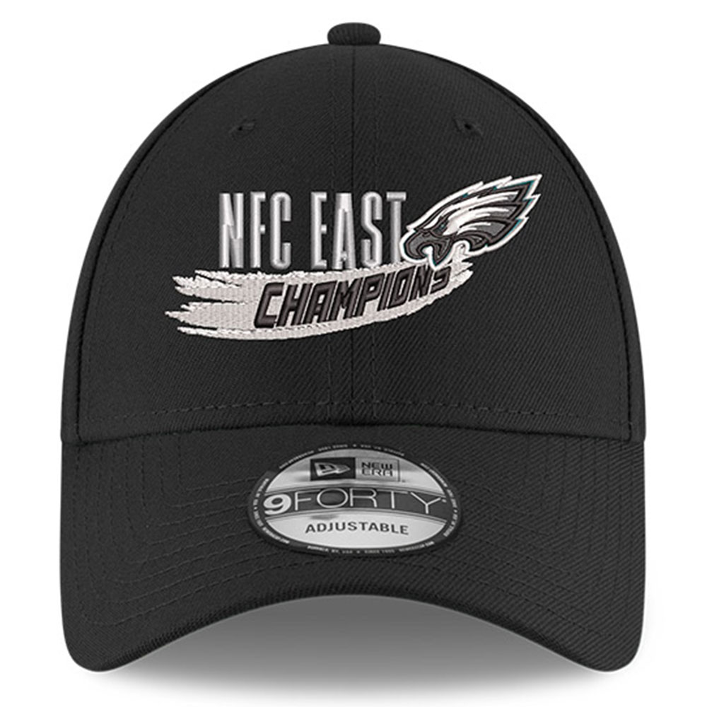 mens new era black philadelphia eagles 2022 nfc east division champions 9forty adjustable hat | NFL Jerseys & Hats Collection at Eagles Jerseys