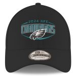 mens new era black philadelphia eagles 2024 nfc champions 9forty adjustable hat | NFL Jerseys & Hats Collection at Eagles Jerseys