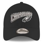 mens new era black philadelphia eagles 2024 nfc champions replica 9forty adjustable hat | NFL Jerseys & Hats Collection at Eagles Jerseys