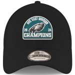 mens new era black philadelphia eagles 2024 nfc east division champions 9forty adjustable hat | NFL Jerseys & Hats Collection at Eagles Jerseys
