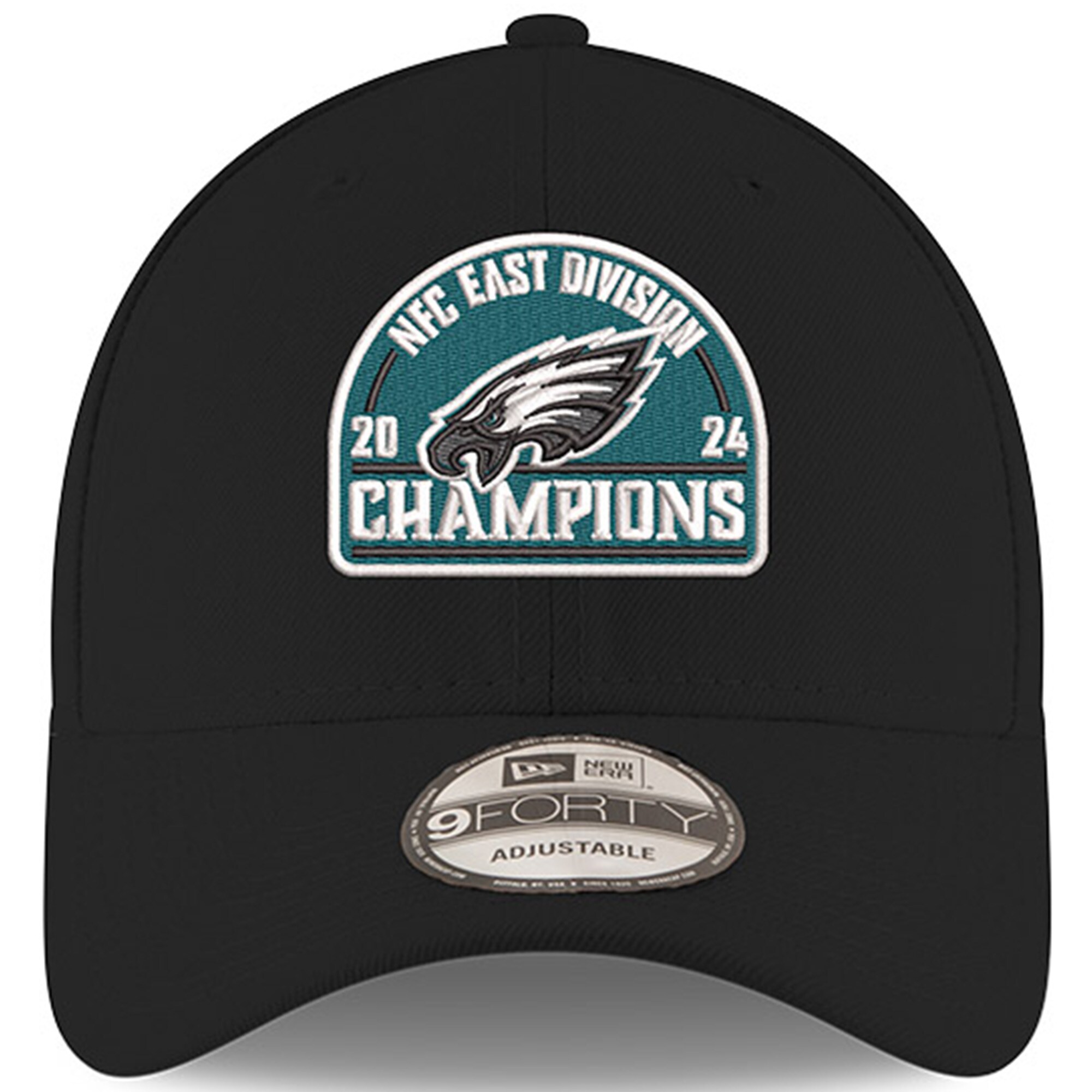 mens new era black philadelphia eagles 2024 nfc east division champions 9forty adjustable hat | NFL Jerseys & Hats Collection at Eagles Jerseys