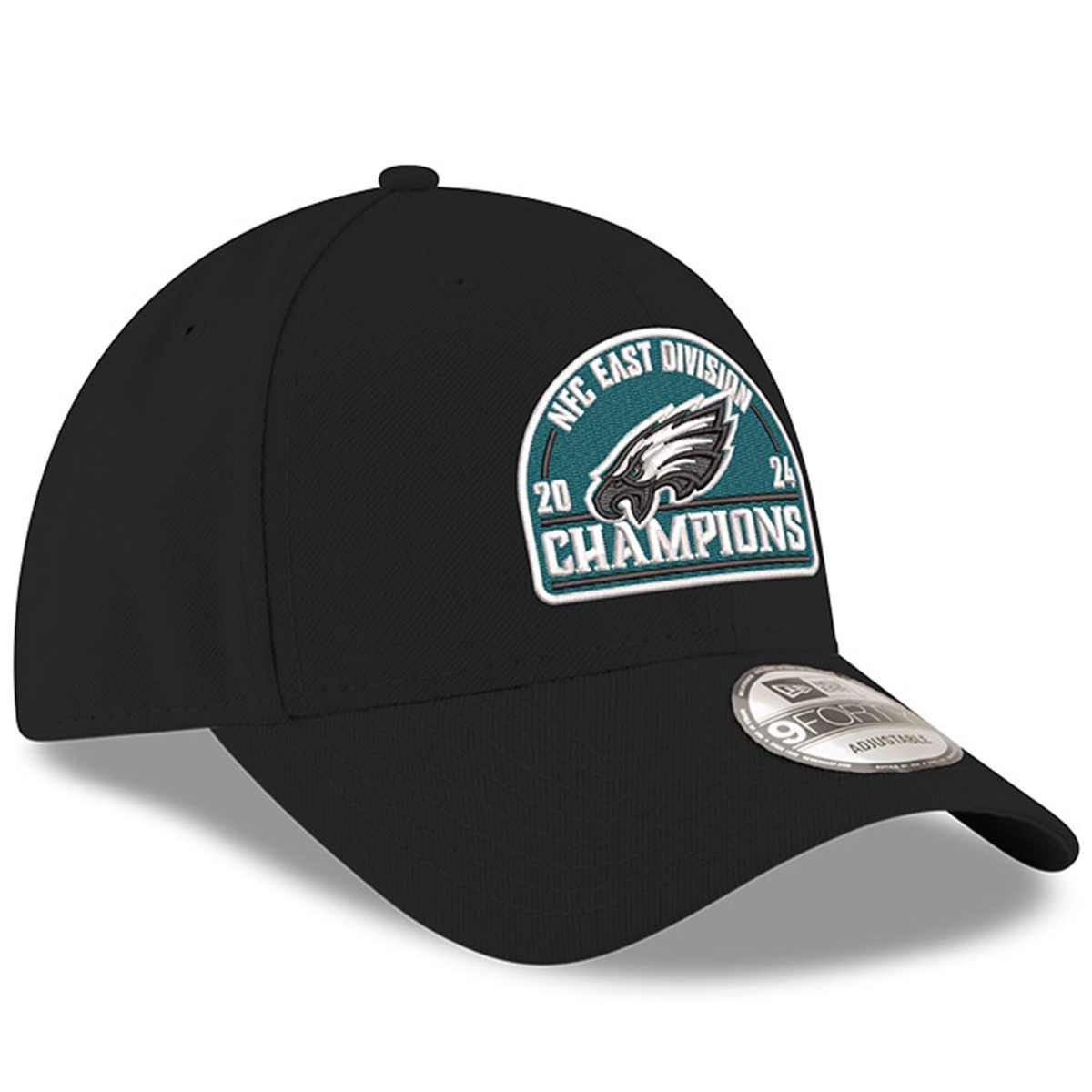 mens new era black philadelphia eagles 2024 nfc east division champions 9forty adjustable hat | NFL Jerseys & Hats Collection at Eagles Jerseys