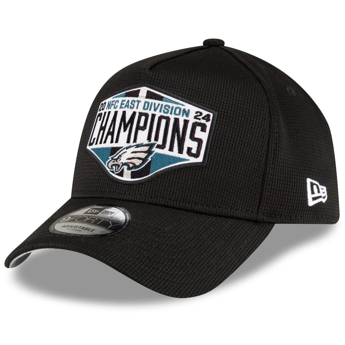 mens new era black philadelphia eagles 2024 nfc east division champions locker room 9forty adjustable hat | NFL Jerseys & Hats Collection at Eagles Jerseys