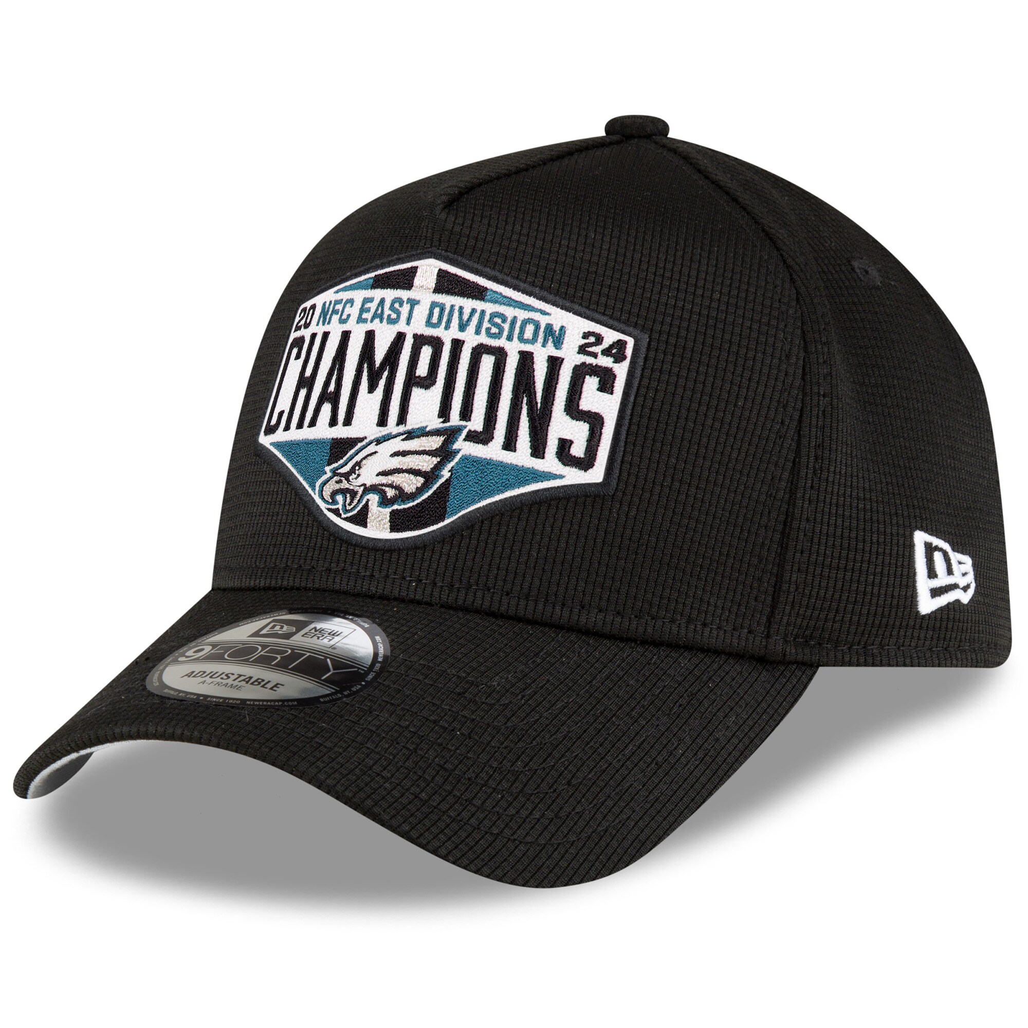 mens new era black philadelphia eagles 2024 nfc east division champions locker room 9forty adjustable hat | NFL Jerseys & Hats Collection at Eagles Jerseys