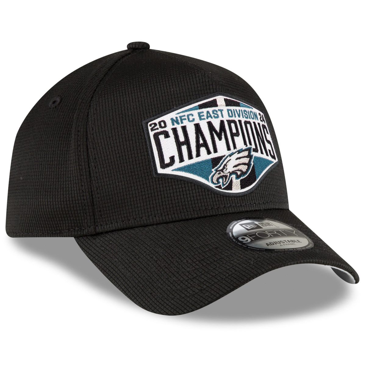 mens new era black philadelphia eagles 2024 nfc east division champions locker room 9forty adjustable hat | NFL Jerseys & Hats Collection at Eagles Jerseys
