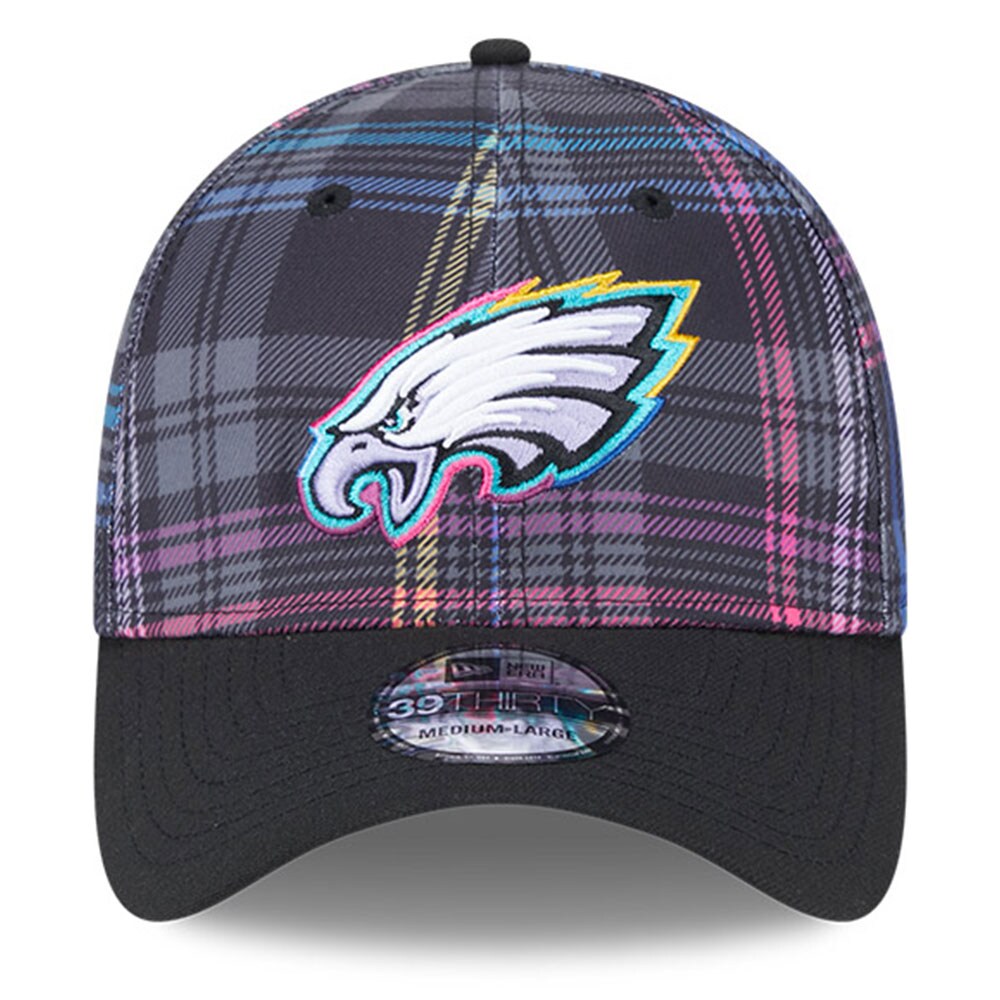 mens new era black philadelphia eagles 2024 nfl crucial catch plaid 39thirty flex hat | NFL Jerseys & Hats Collection at Eagles Jerseys