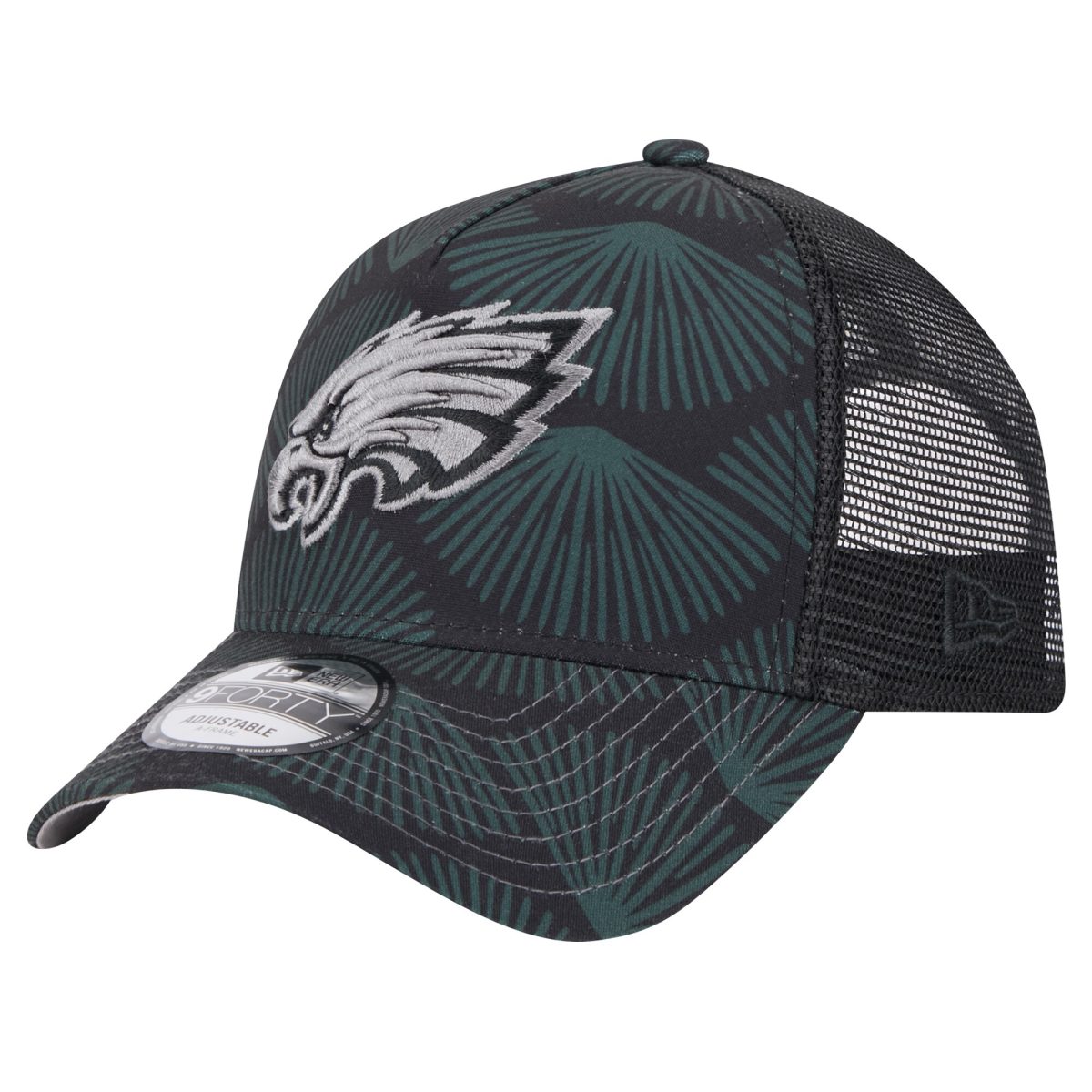 mens new era black philadelphia eagles agave trucker 9forty adjustable hat | NFL Jerseys & Hats Collection at Eagles Jerseys