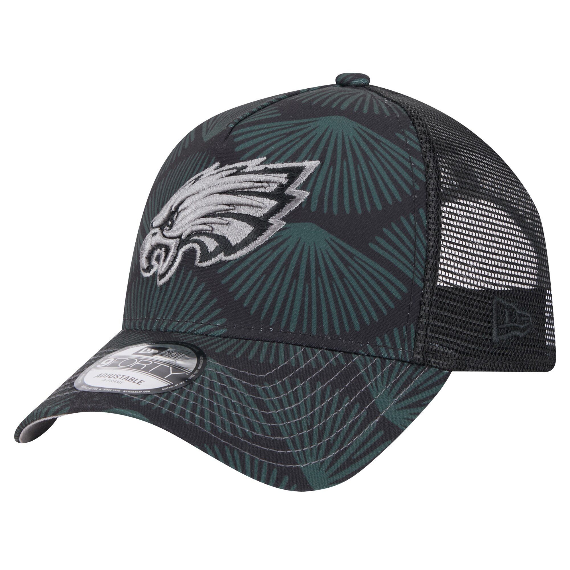 mens new era black philadelphia eagles agave trucker 9forty adjustable hat | NFL Jerseys & Hats Collection at Eagles Jerseys
