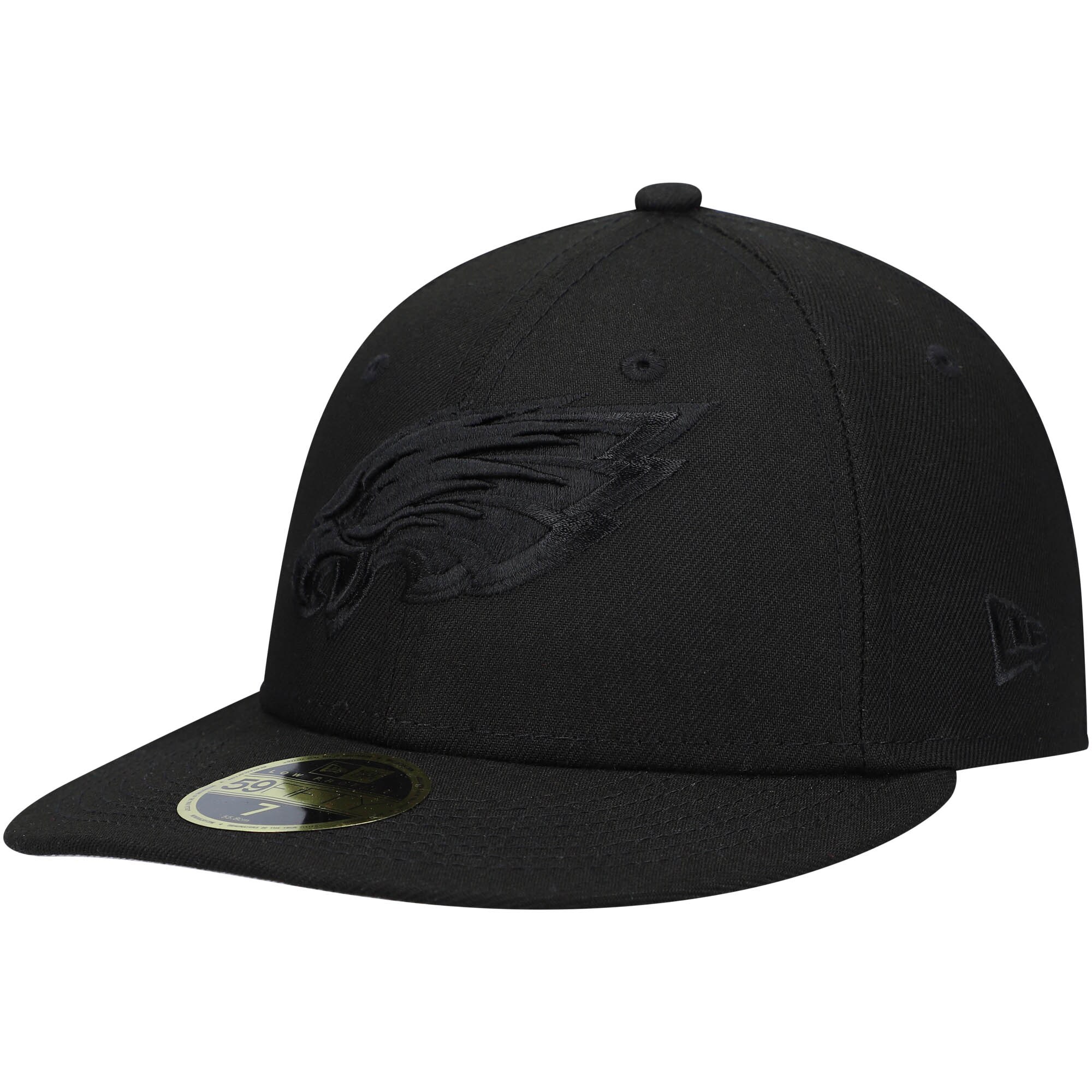 mens new era black philadelphia eagles black on black low profile 59fifty ii fitted hat | NFL Jerseys & Hats Collection at Eagles Jerseys