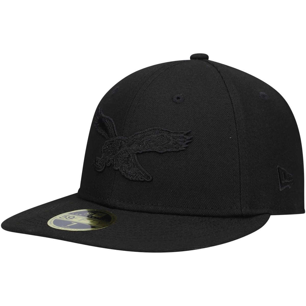 mens new era black philadelphia eagles historic logo black on black low profile 59fifty ii fitted hat | NFL Jerseys & Hats Collection at Eagles Jerseys