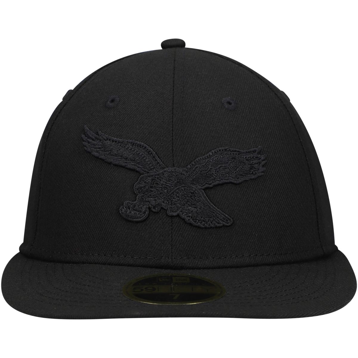 mens new era black philadelphia eagles historic logo black on black low profile 59fifty ii fitted hat | NFL Jerseys & Hats Collection at Eagles Jerseys