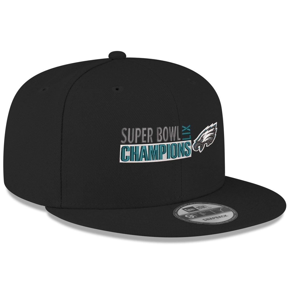 mens new era black philadelphia eagles super bowl lix champions 9fifty snapback hat | NFL Jerseys & Hats Collection at Eagles Jerseys