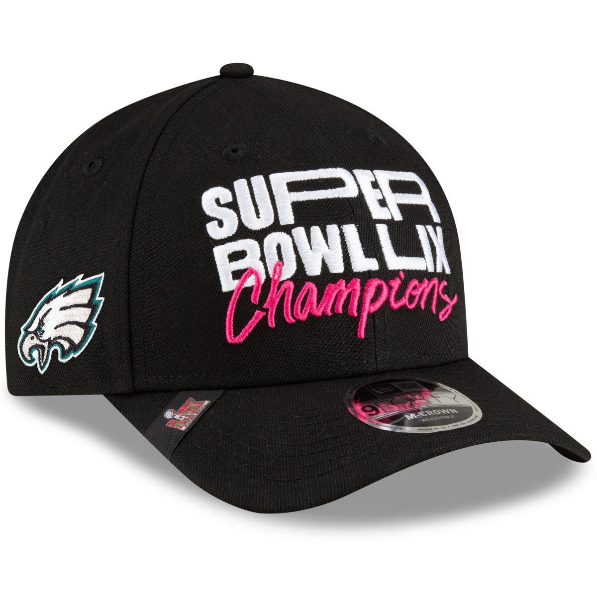 mens new era black philadelphia eagles super bowl lix champions parade 9forty adjustable hat | NFL Jerseys & Hats Collection at Eagles Jerseys