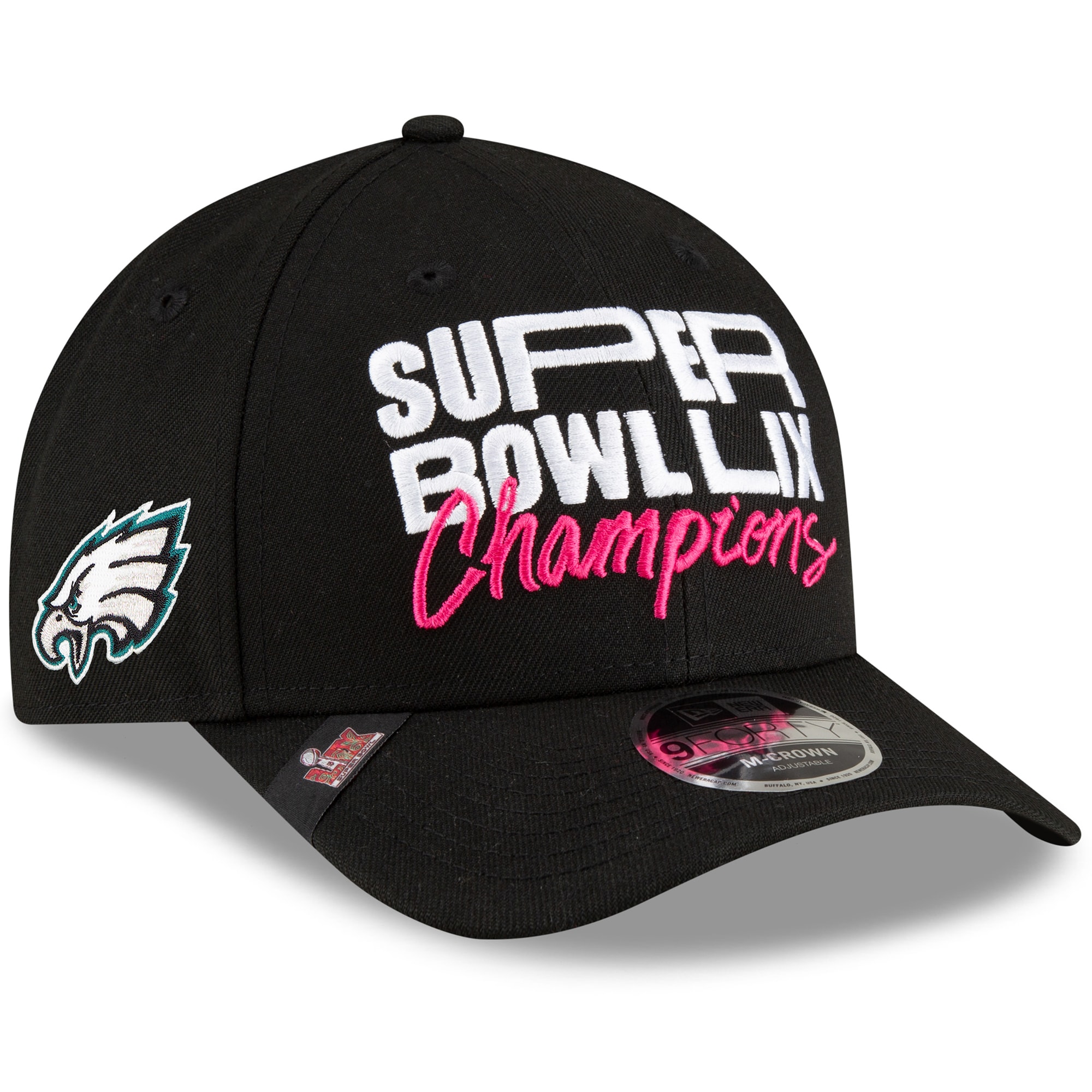 mens new era black philadelphia eagles super bowl lix champions parade 9forty adjustable hat | NFL Jerseys & Hats Collection at Eagles Jerseys