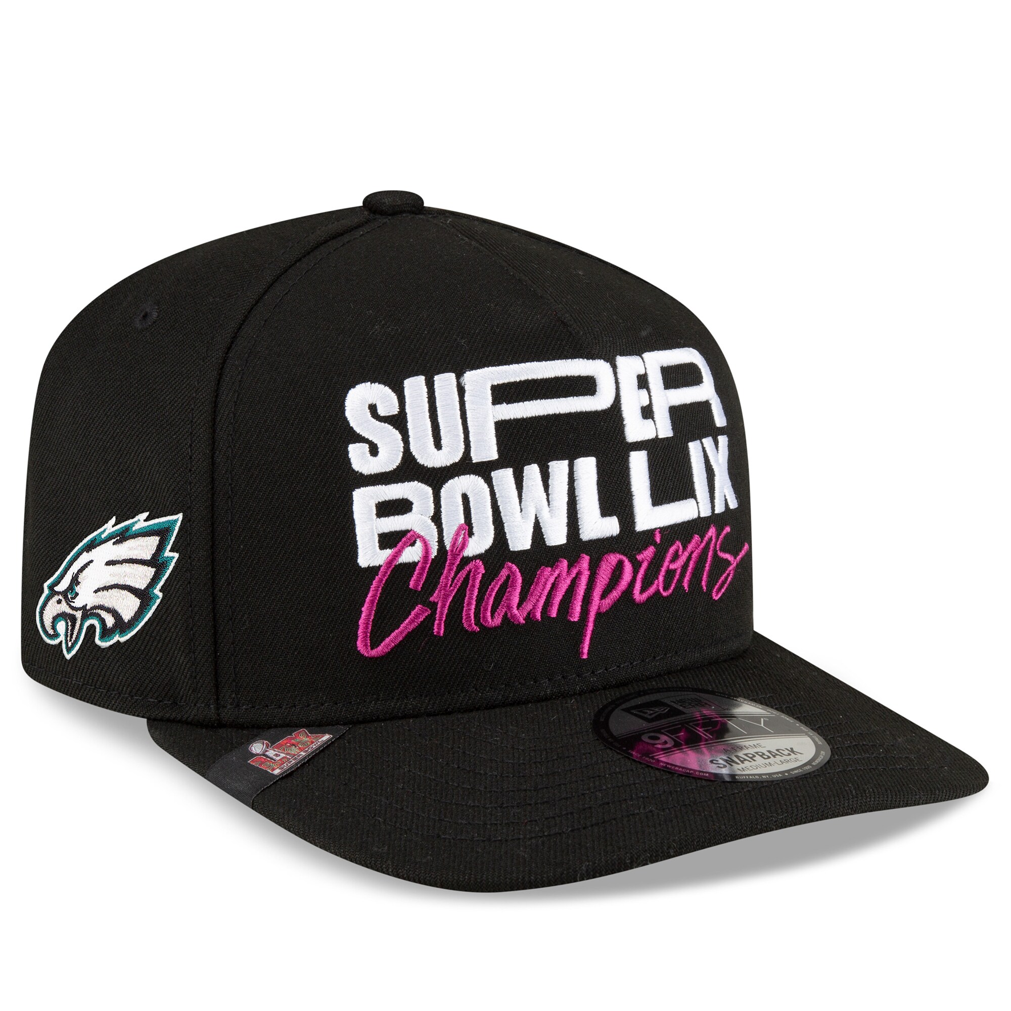 mens new era black philadelphia eagles super bowl lix champions parade a-frame 9fifty snapback hat | NFL Jerseys & Hats Collection at Eagles Jerseys