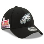 mens new era black philadelphia eagles super bowl lix champions side patch 39thirty flex hat – 202854744 | NFL Jerseys & Hats Collection at Eagles Jerseys
