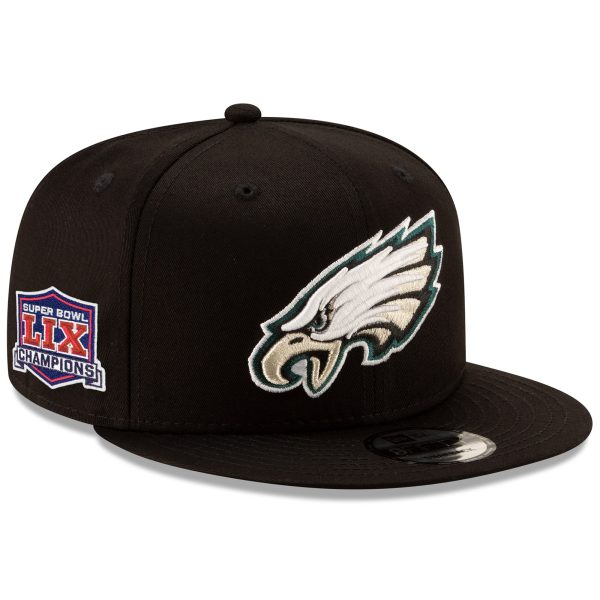 mens new era black philadelphia eagles super bowl lix champions side patch 9fifty snapback hat – 202859990 | NFL Jerseys & Hats Collection at Eagles Jerseys