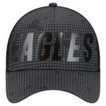 mens new era black philadelphia eagles throwback midnight ink tonal text a-frame trucker 9forty adjustable hat | NFL Jerseys & Hats Collection at Eagles Jerseys