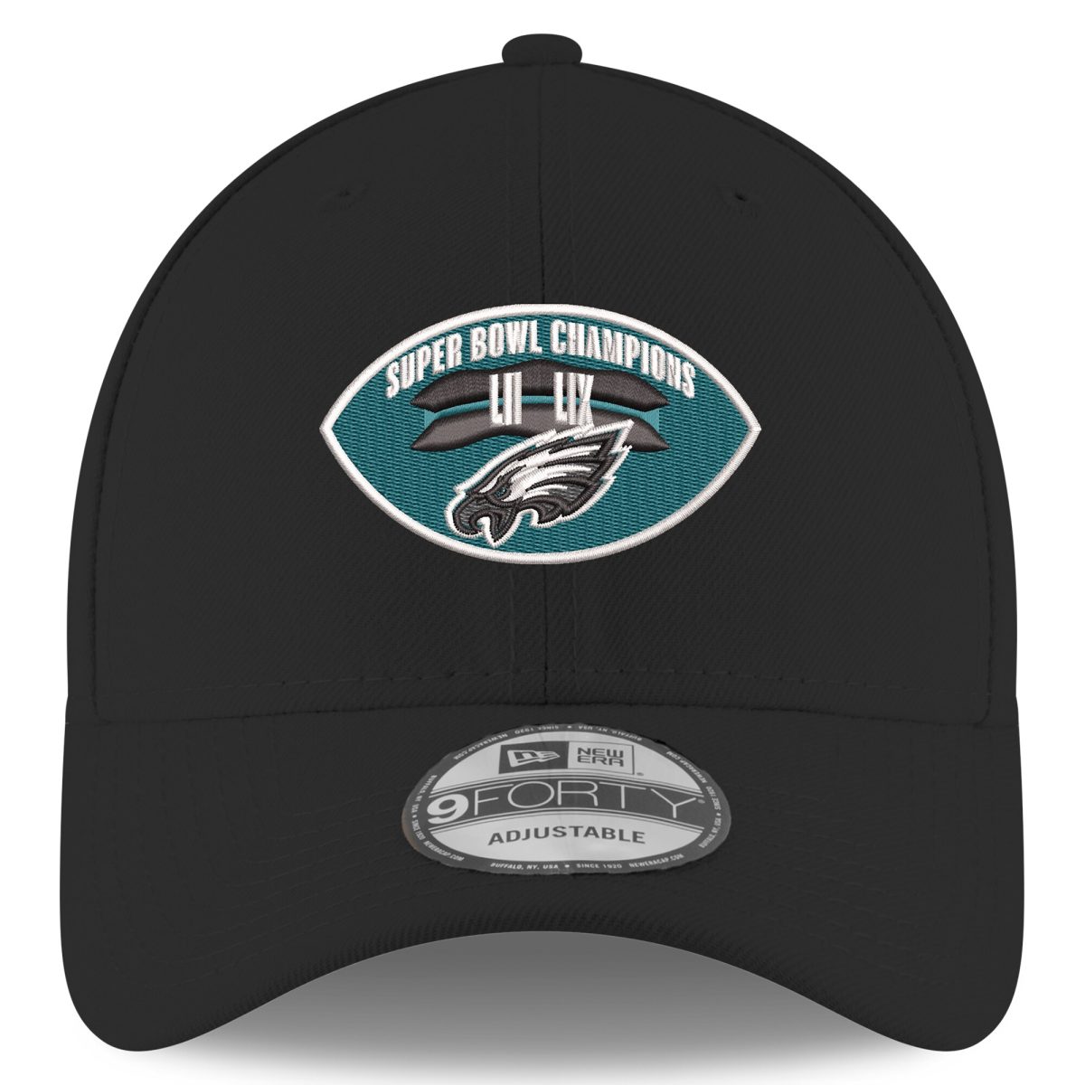 mens new era black philadelphia eagles two-time super bowl champions 9forty adjustable hat | NFL Jerseys & Hats Collection at Eagles Jerseys