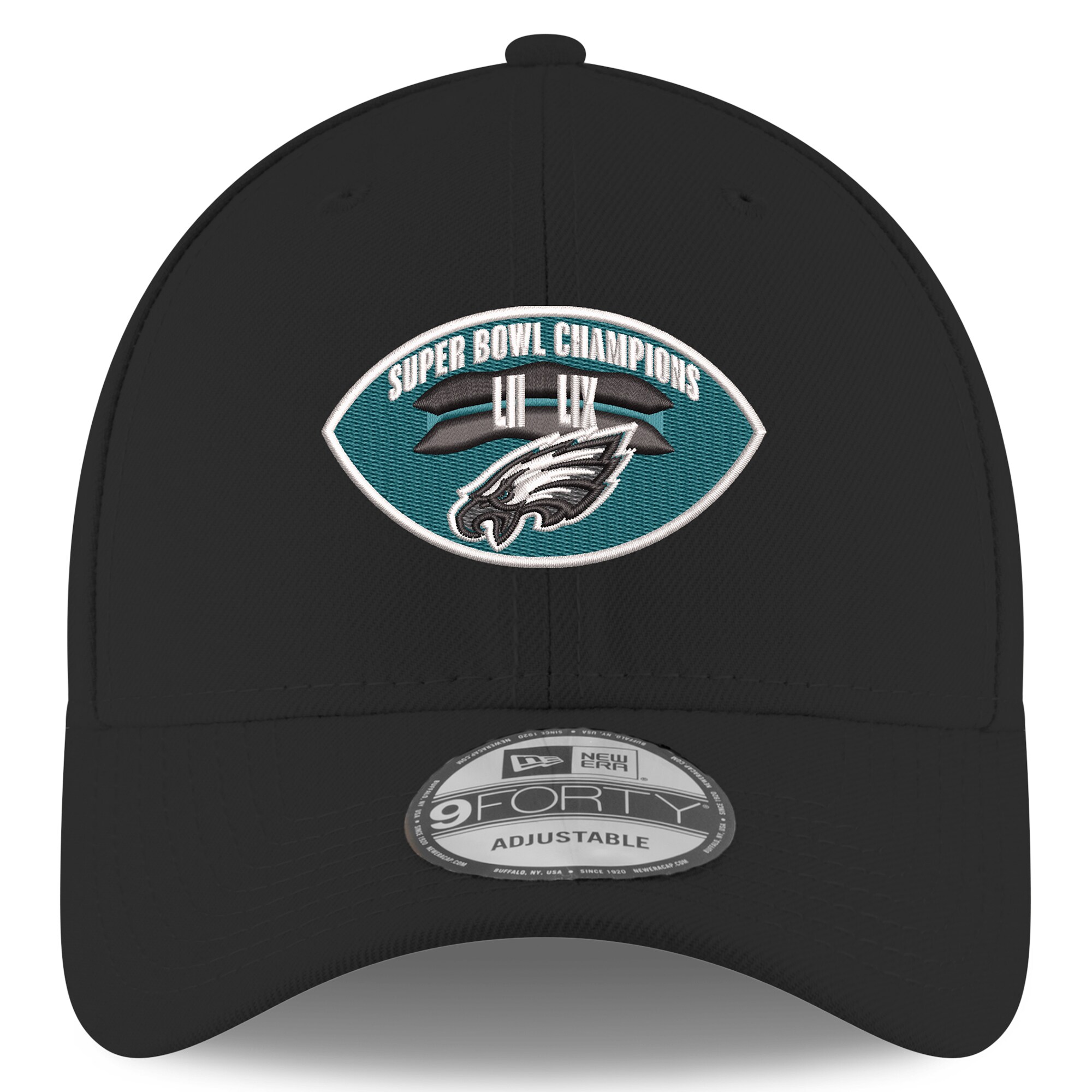 mens new era black philadelphia eagles two-time super bowl champions 9forty adjustable hat | NFL Jerseys & Hats Collection at Eagles Jerseys