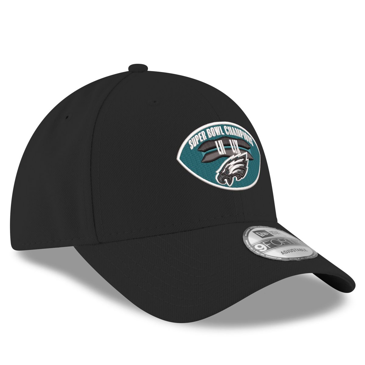 mens new era black philadelphia eagles two-time super bowl champions 9forty adjustable hat | NFL Jerseys & Hats Collection at Eagles Jerseys