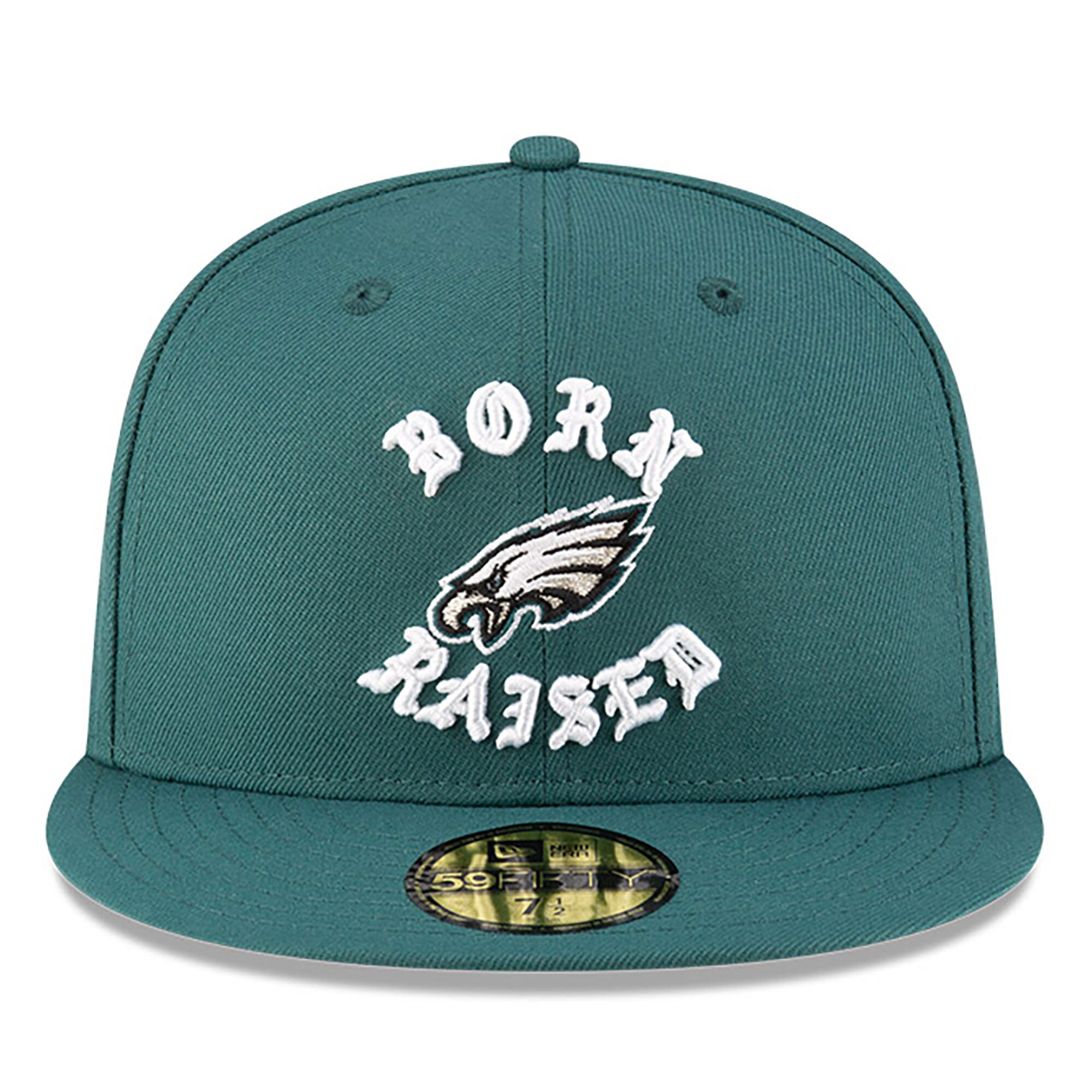 mens new era born x raised midnight green philadelphia eagles 59fifty fitted hat | NFL Jerseys & Hats Collection at Eagles Jerseys